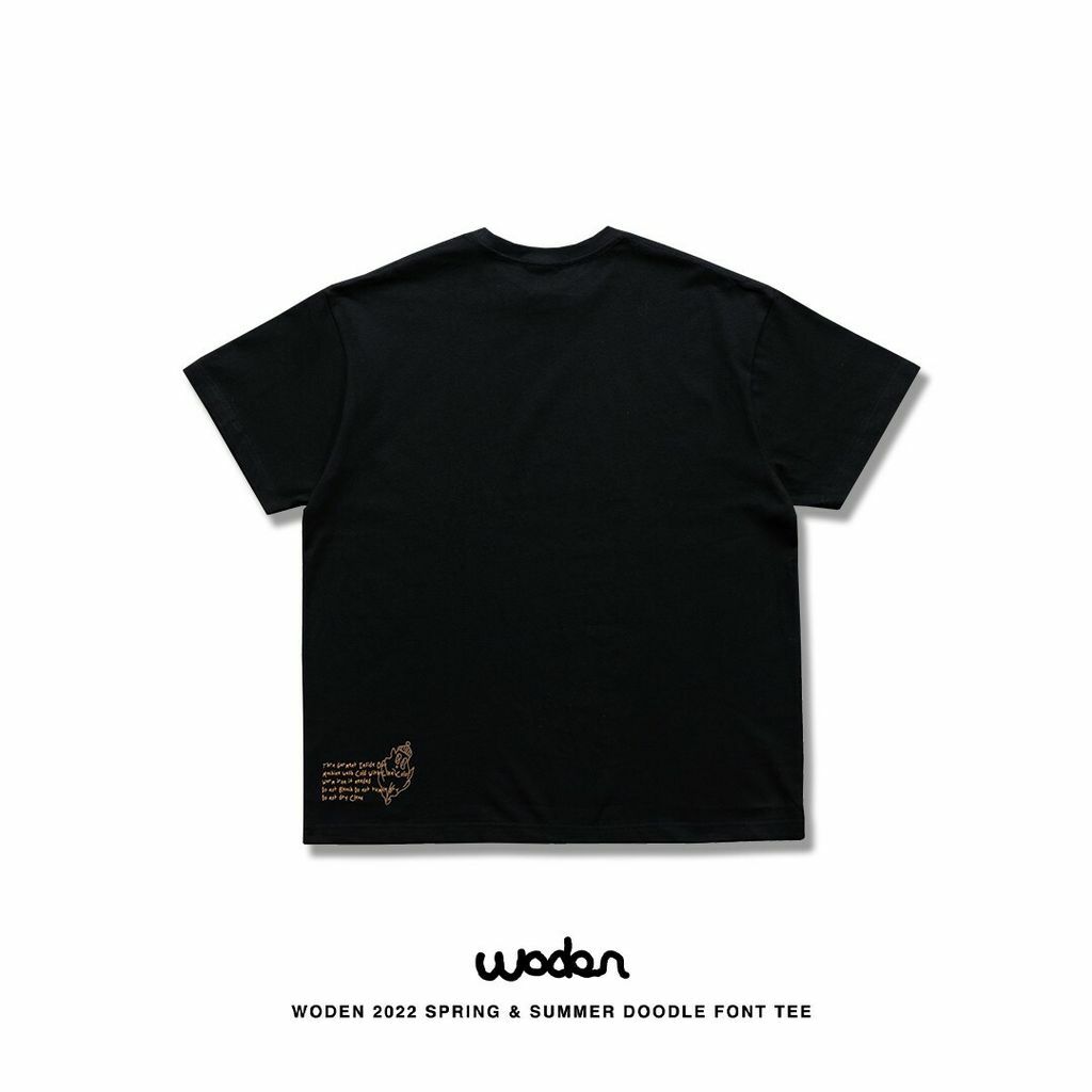 WODEN 2022 Spring & Summer Doodle Font tee (黑色款)
