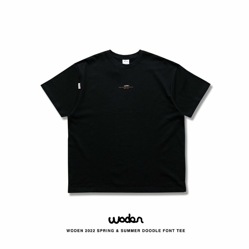 WODEN 2022 Spring & Summer Doodle Font tee (黑色款)