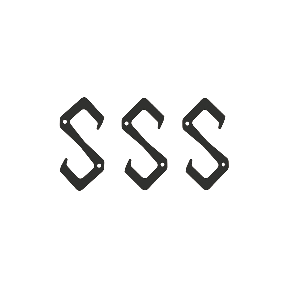 Comma Nine｜多功能 S 形掛勾｜經典黑