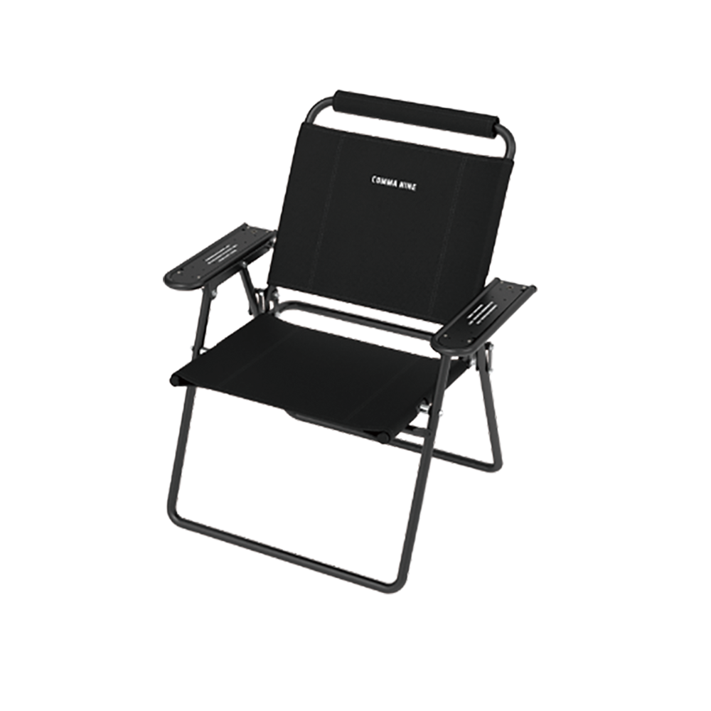 Comma Nine｜Nine One 摺疊露營椅｜經典黑