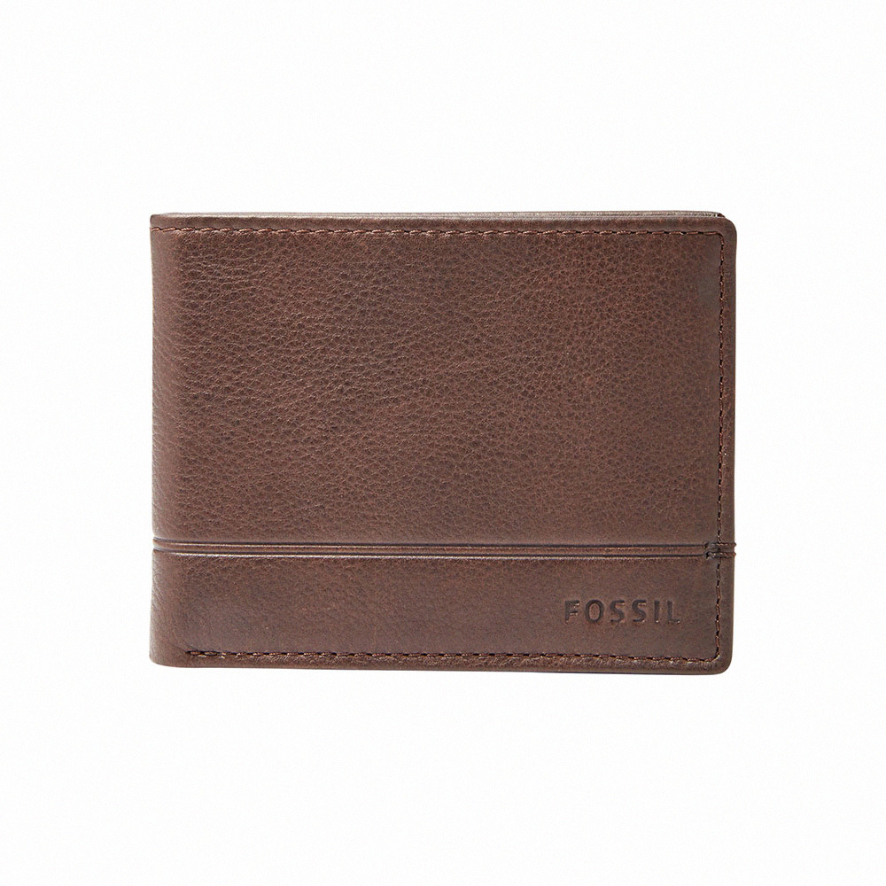 Brooks 真皮證件格雙折皮夾-棕色 SML1511201