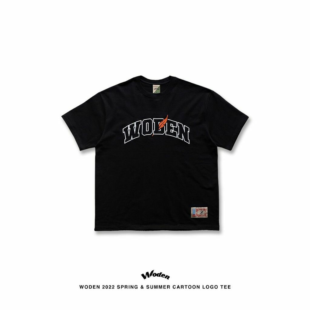 WODEN 2022 Spring & Summer Cartoon Logo tee 黑