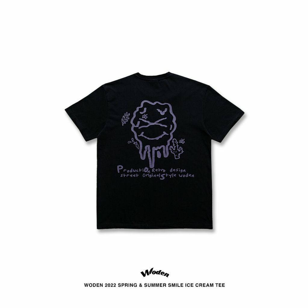 WODEN 2022 Spring & Summer Smile Ice Cream tee (黑色款)