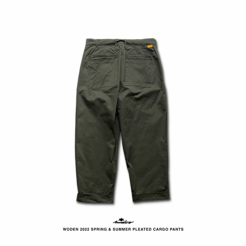 WODEN 2022 Spring & Summer Pleated Cargo Pants (綠色款)