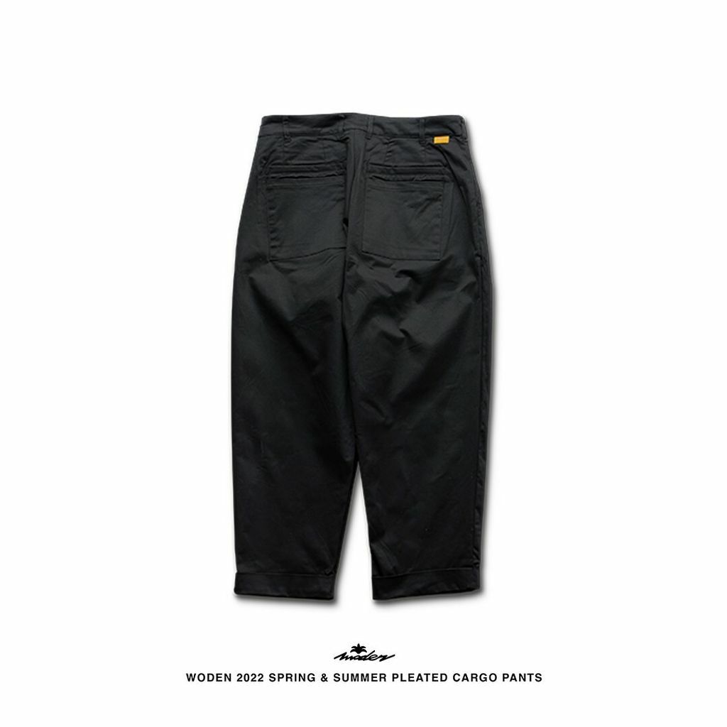 WODEN 2022 Spring & Summer Pleated Cargo Pants (黑色款)