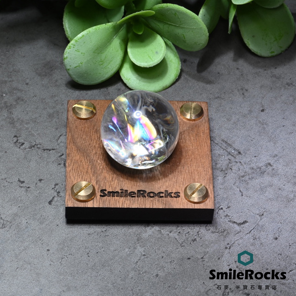 【石麥SmileRocks】白水晶帶彩虹光球