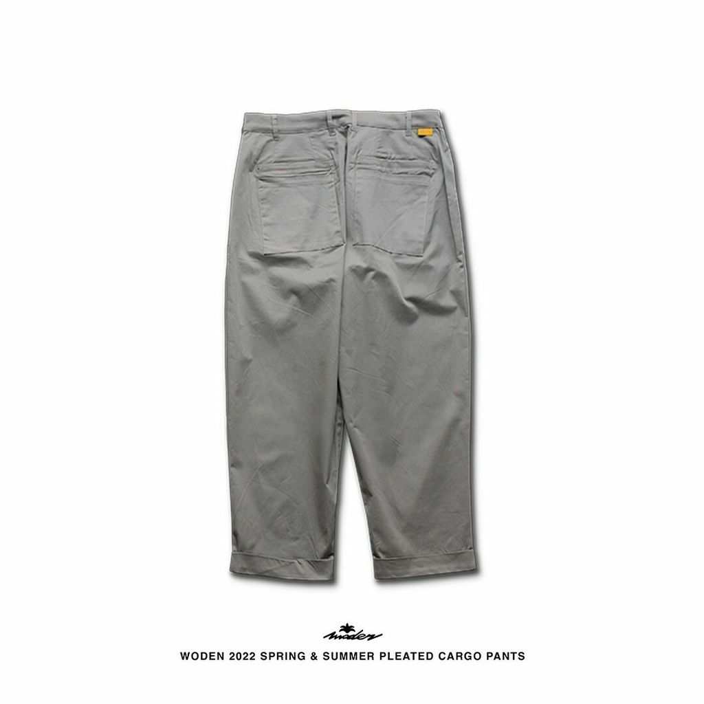 WODEN 2022 Spring & Summer Pleated Cargo Pants (灰色款)