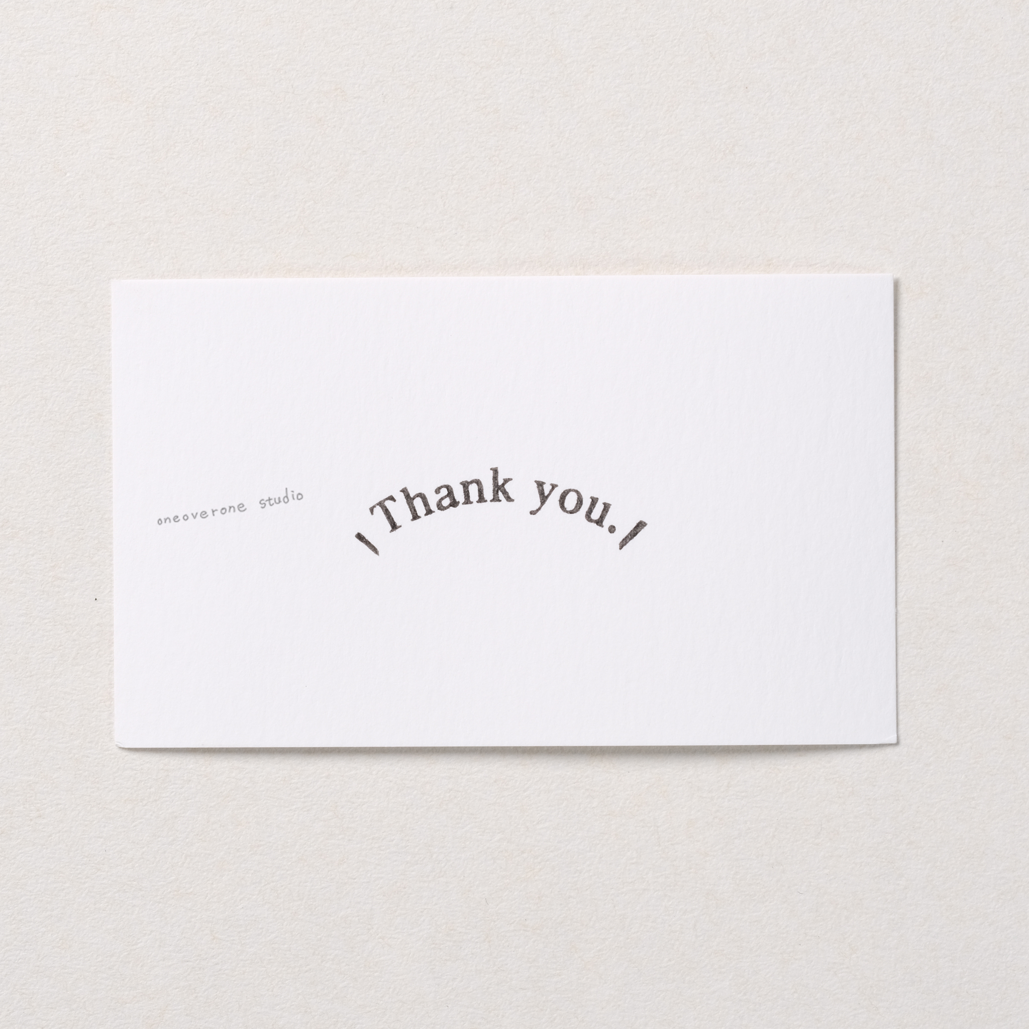 弧度THANK YOU 膠版印章｜一分之一工作室 台灣