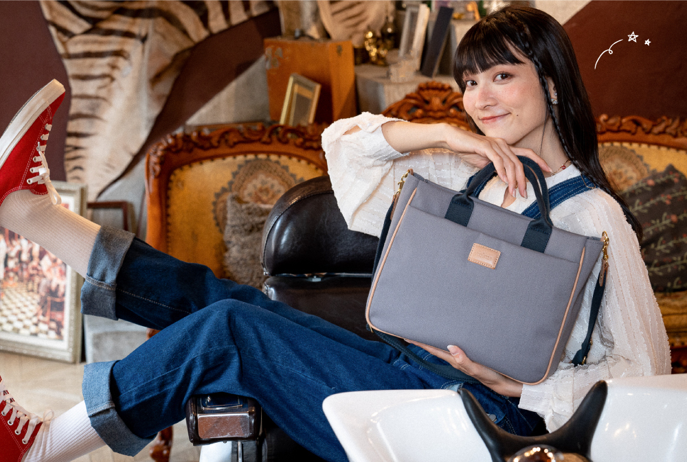 satana Urban Wander 漫享職人手提輕量斜背包 雲灰色 SFL0040-115