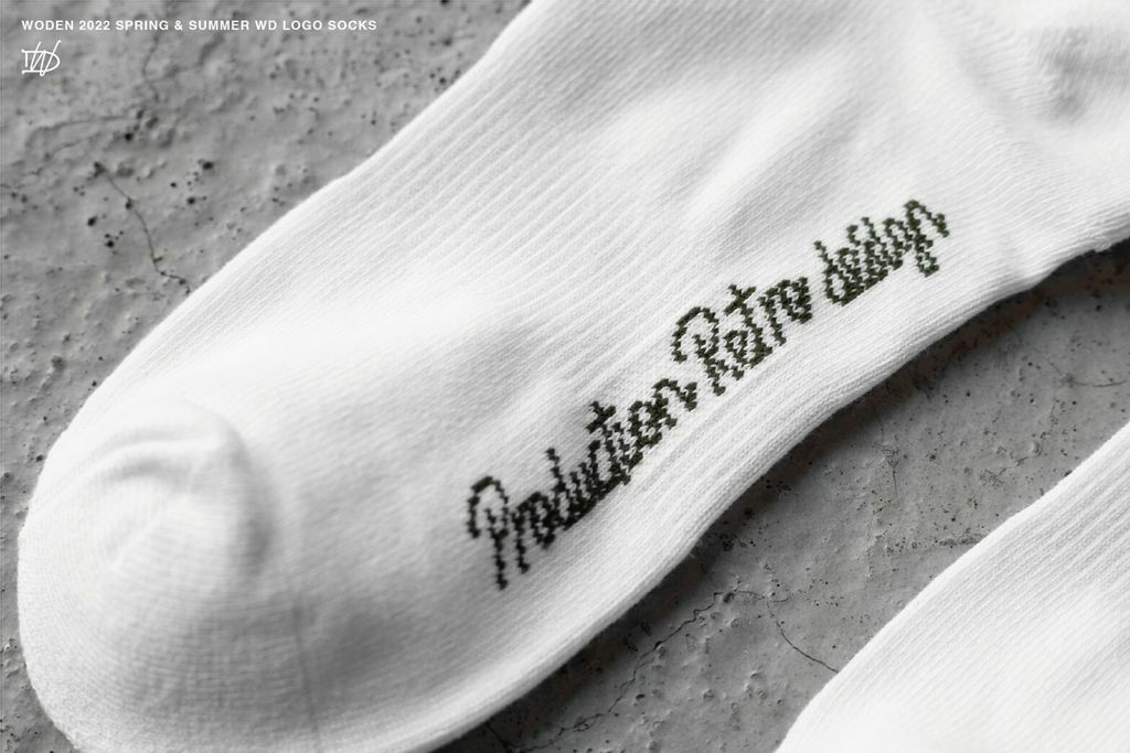 WODEN 2022 Spring＆Summer WD LOGO Socks 白色