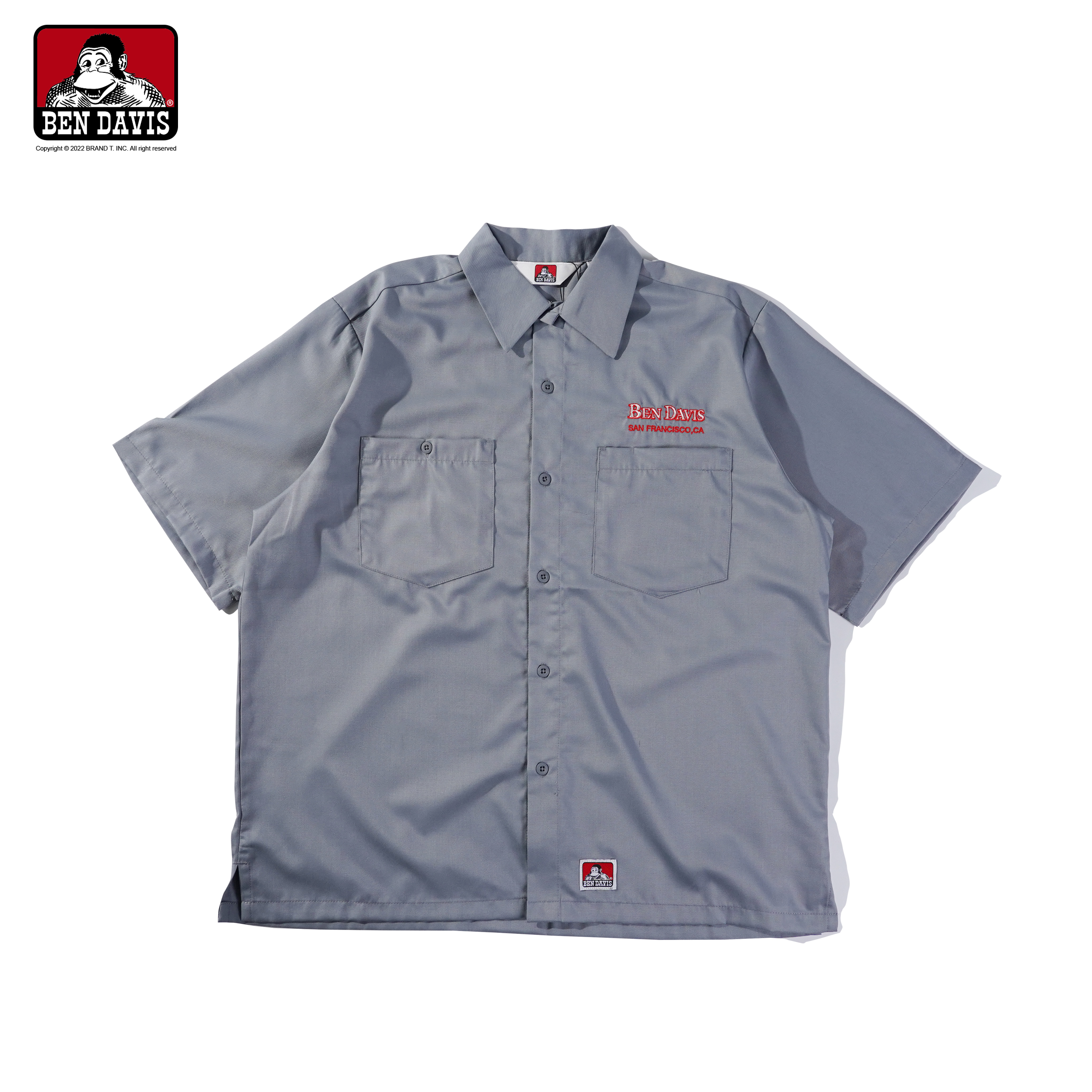 【 BEN DAVIS | 刺繡釣魚圖工作襯衫 - 2色 】