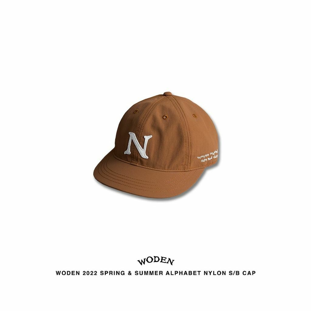 WODEN 2022 Spring & Summer Alphabet Nylon S/B Cap (棕色款)