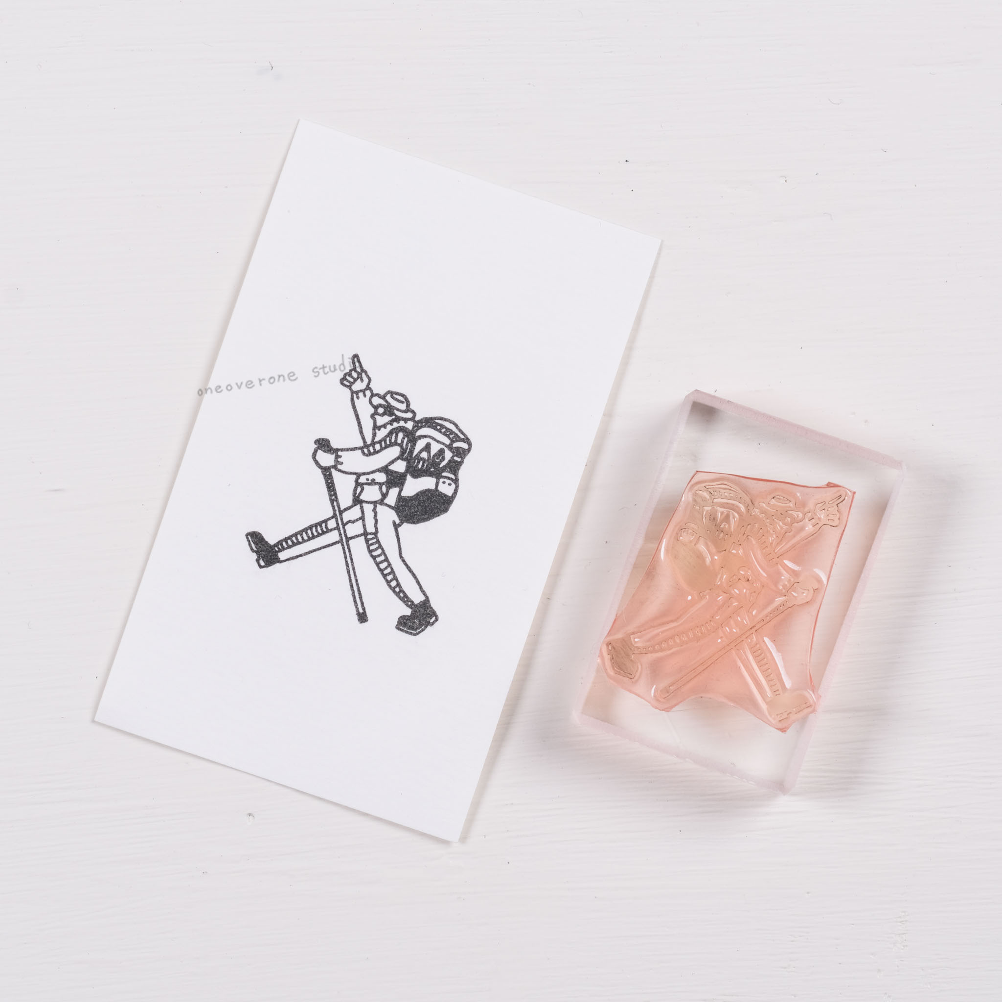 售完絕版 登山小人系列 膠版印章｜一分之一工作室 臺灣