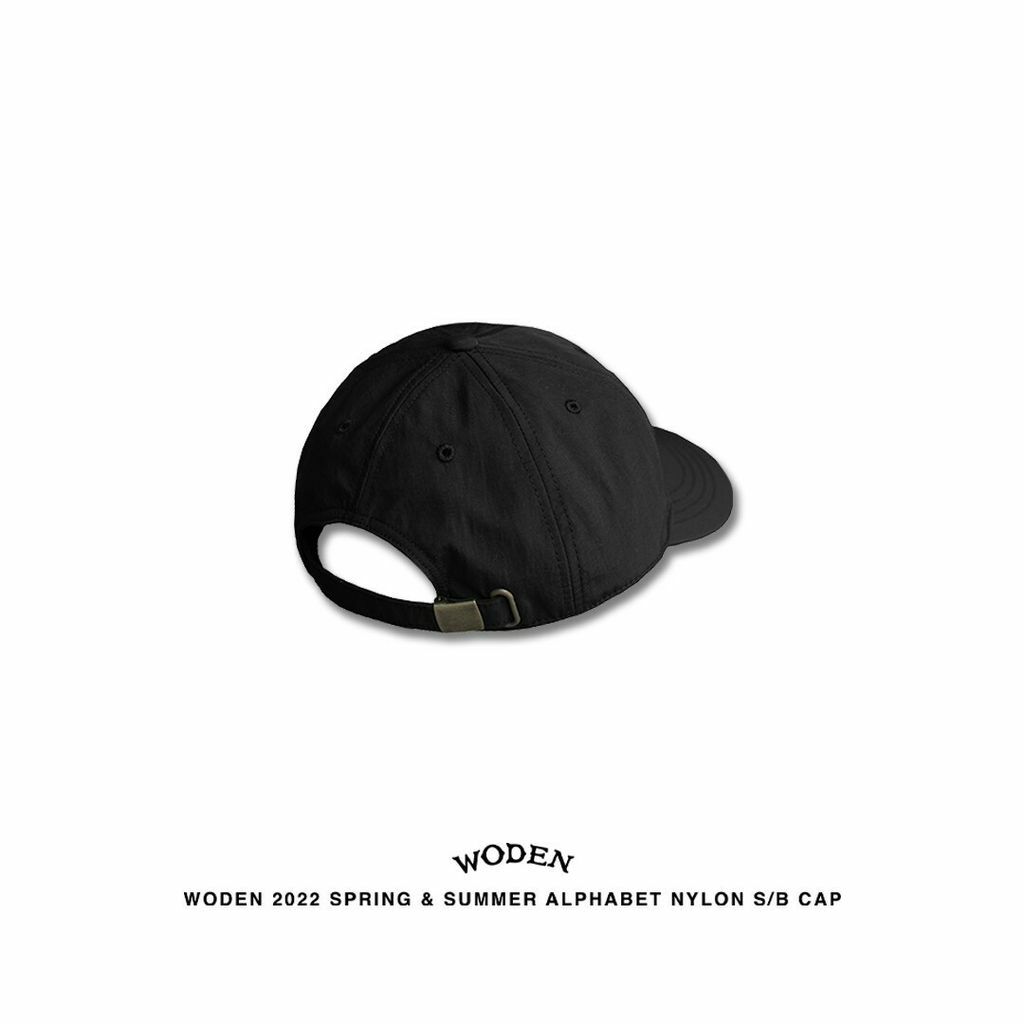 WODEN 2022 Spring & Summer Alphabet Nylon S/B Cap (黑色款)