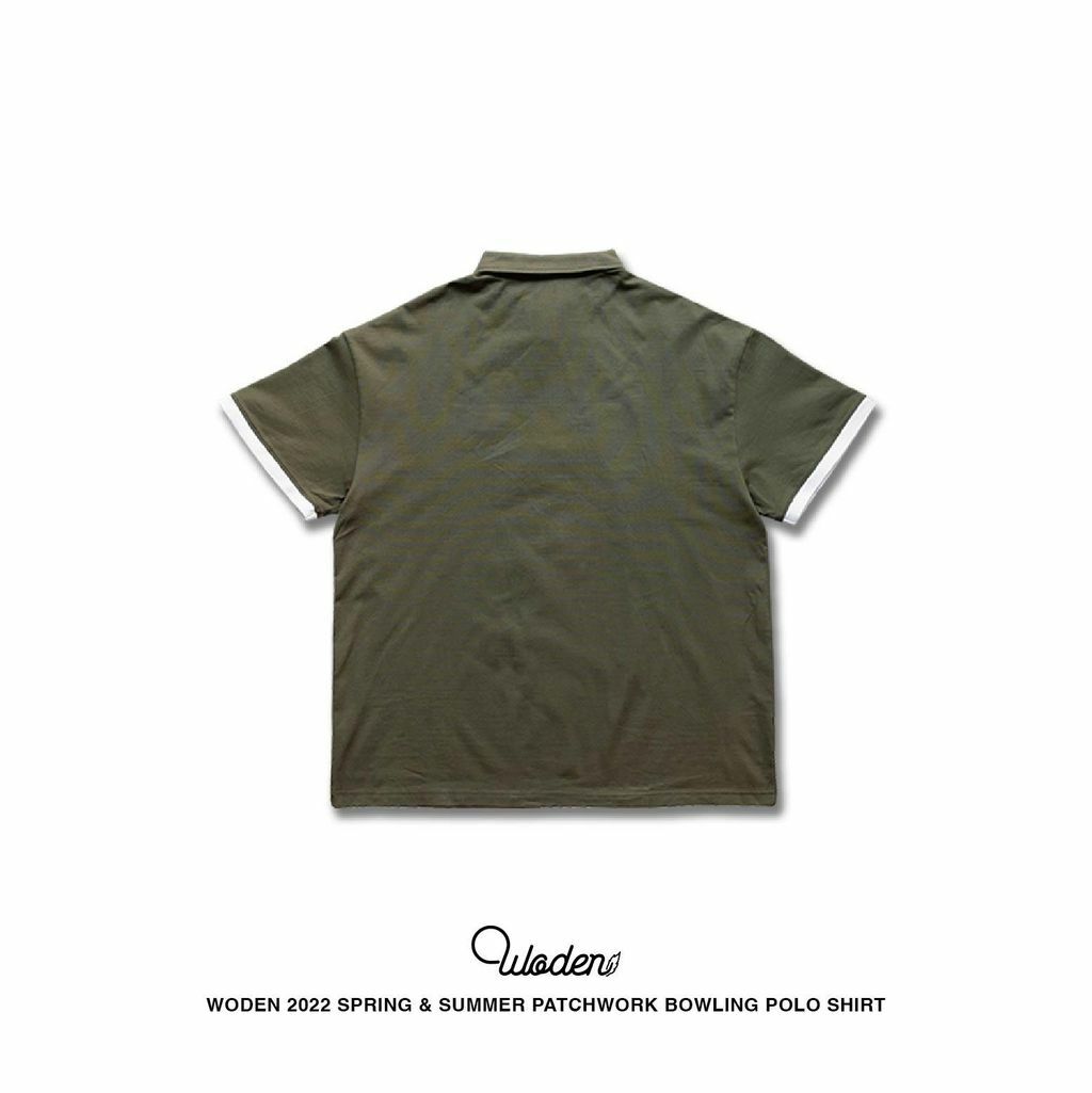 WODEN 2022 Spring & Summer Patchwork Bowling Polo Shirt (綠色款)