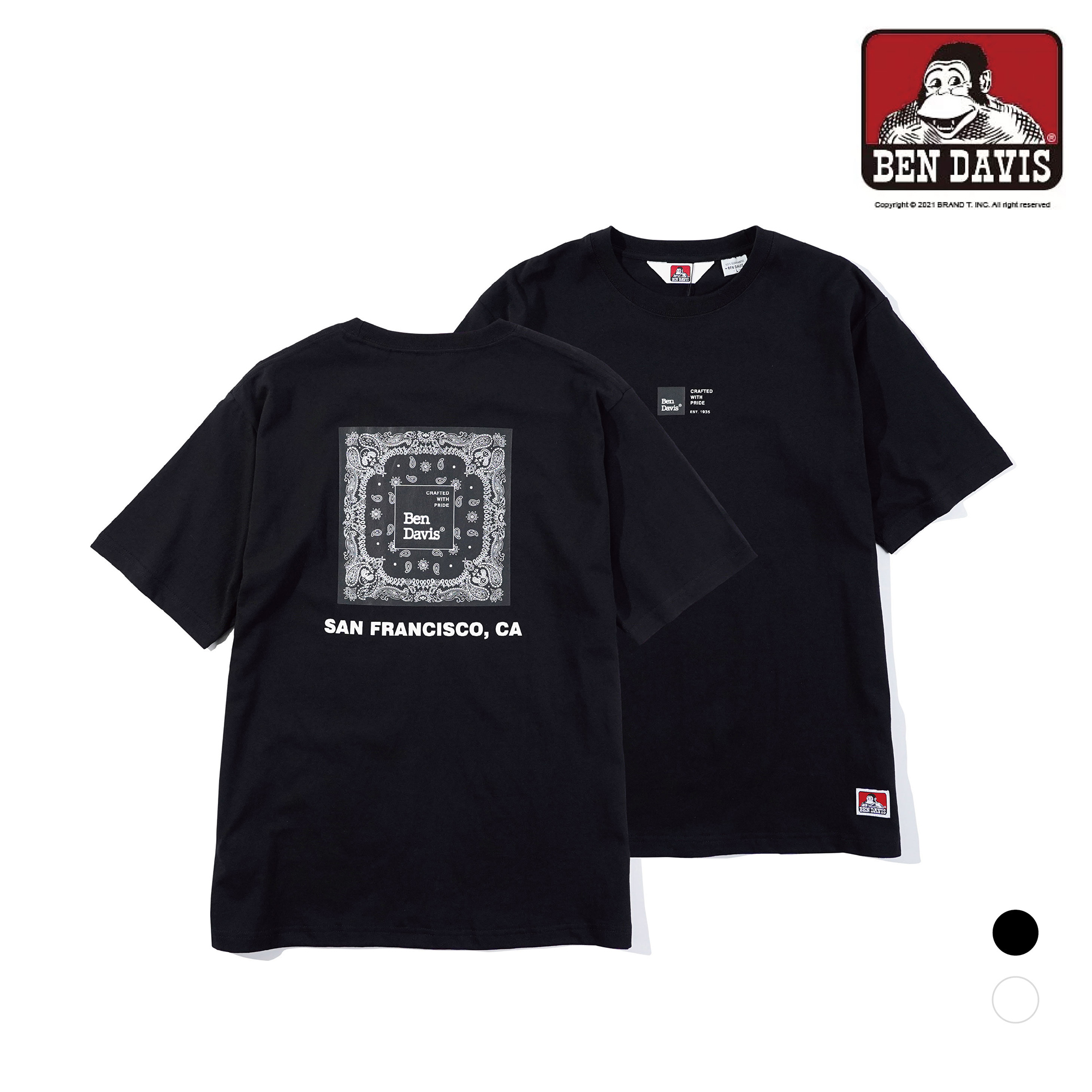 【 BEN DAVIS | 變型蟲頭巾圖案短TEE - 2色 】