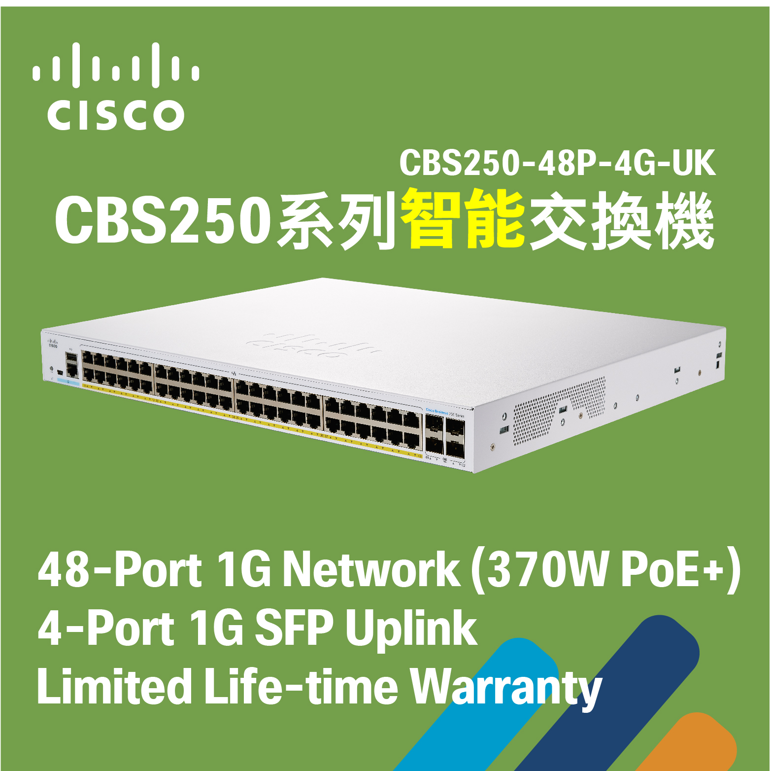 在庫目安：僅少】 Cisco Systems(Cisco Business) CBS250-24PP-4G-JP