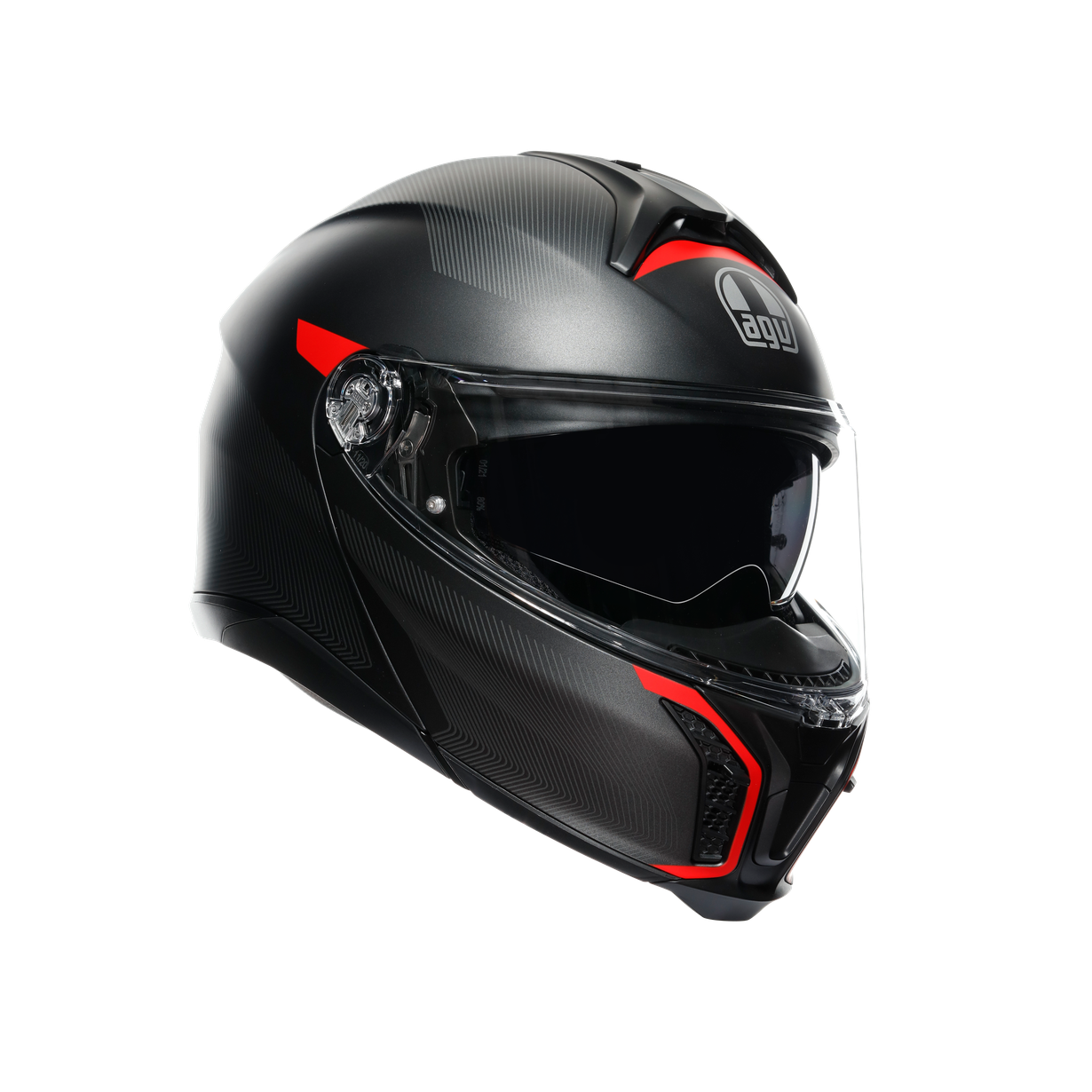 AGV TOURMODULAR 彩繪 FREQUENCY MATT GUNMETAL/RED 消光灰紅 全罩 可樂帽 可掀式安全帽