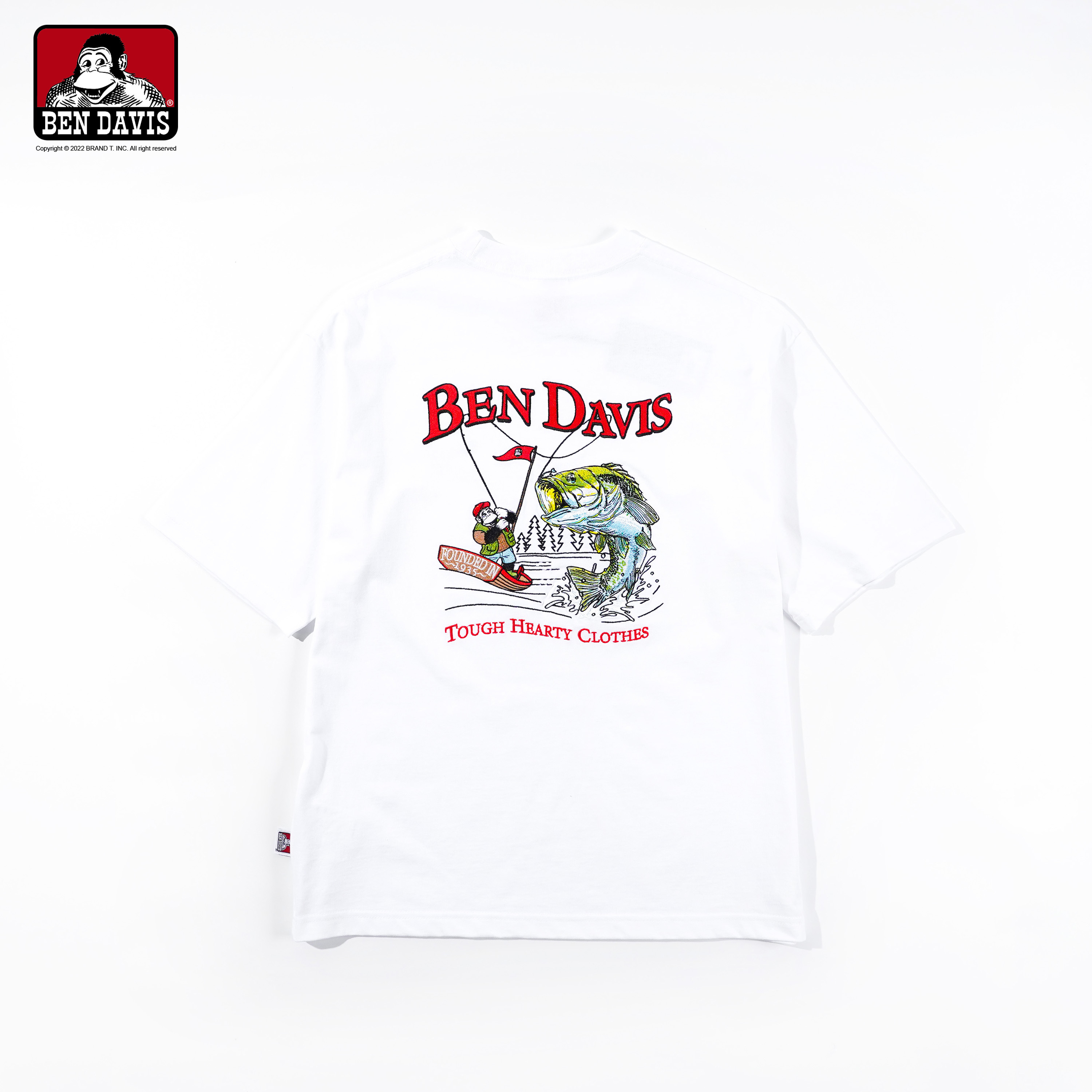 【 BEN DAVIS | 刺繡釣魚圖案短TEE - 3色 】