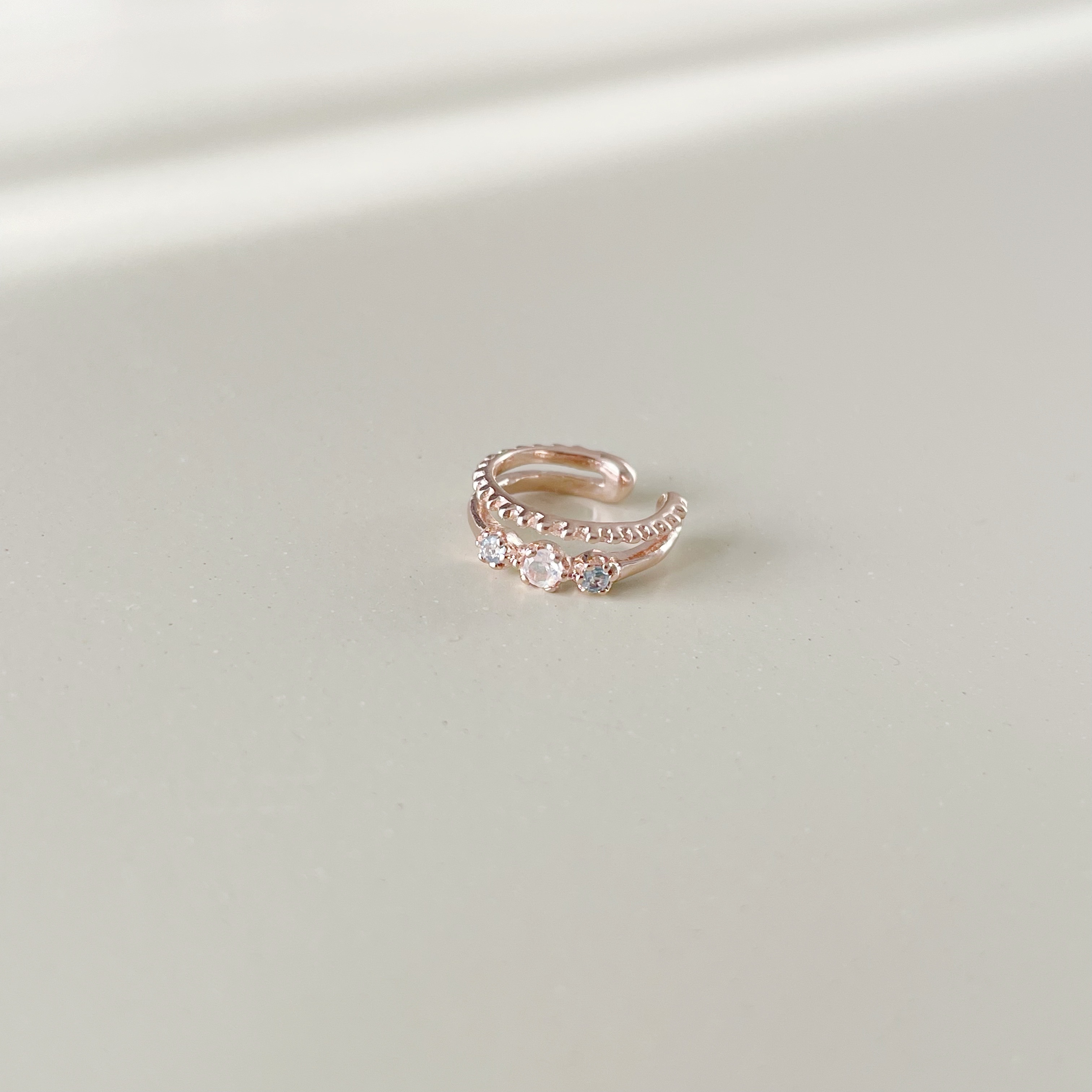 mini六爪月光雙層耳骨夾