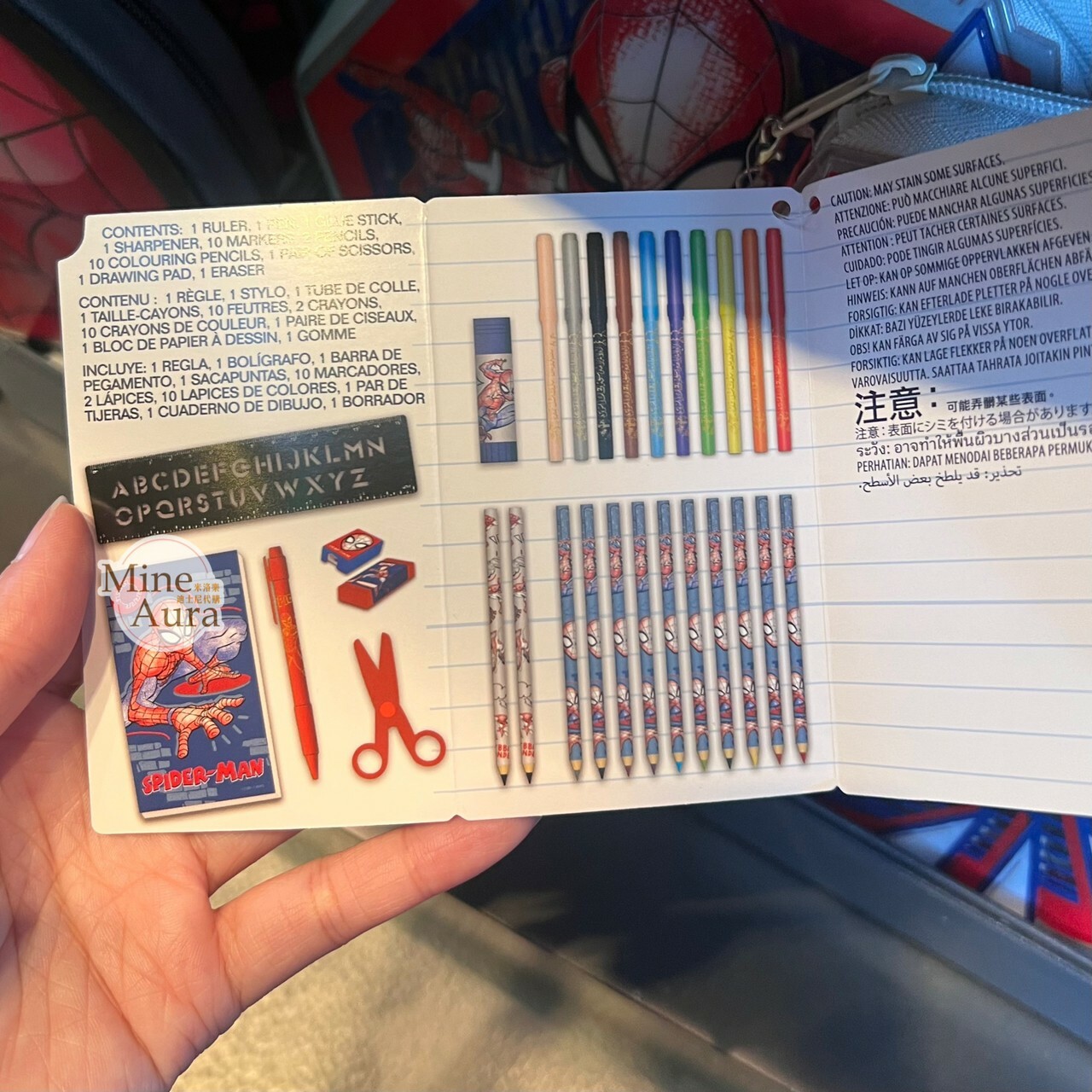 (特價現貨) 蜘蛛人 Spider-Man 六角形 文具包 文具組 漫威 Marvel -香港迪士尼樂園