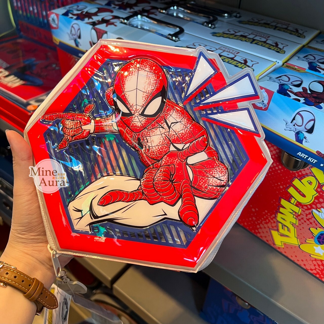 (特價現貨) 蜘蛛人 Spider-Man 六角形 文具包 文具組 漫威 Marvel -香港迪士尼樂園