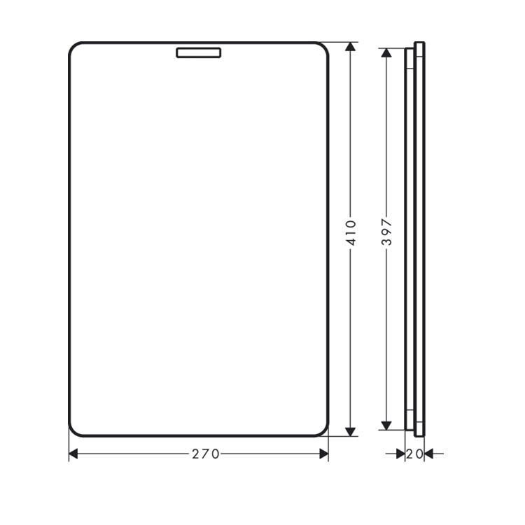 hansgrohe F16 40961, -000 Chopping board