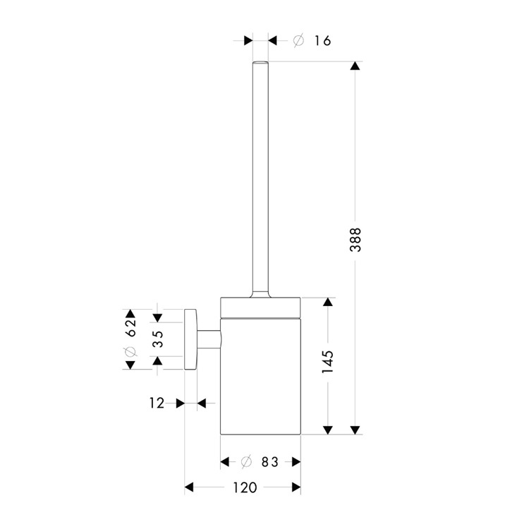 hansgrohe Logis 40522, -000 Brush Holder *Display Item*