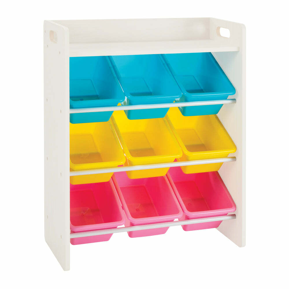 Baby Star x Delsun 多功能九格玩具收納架 - 馬卡龍粉