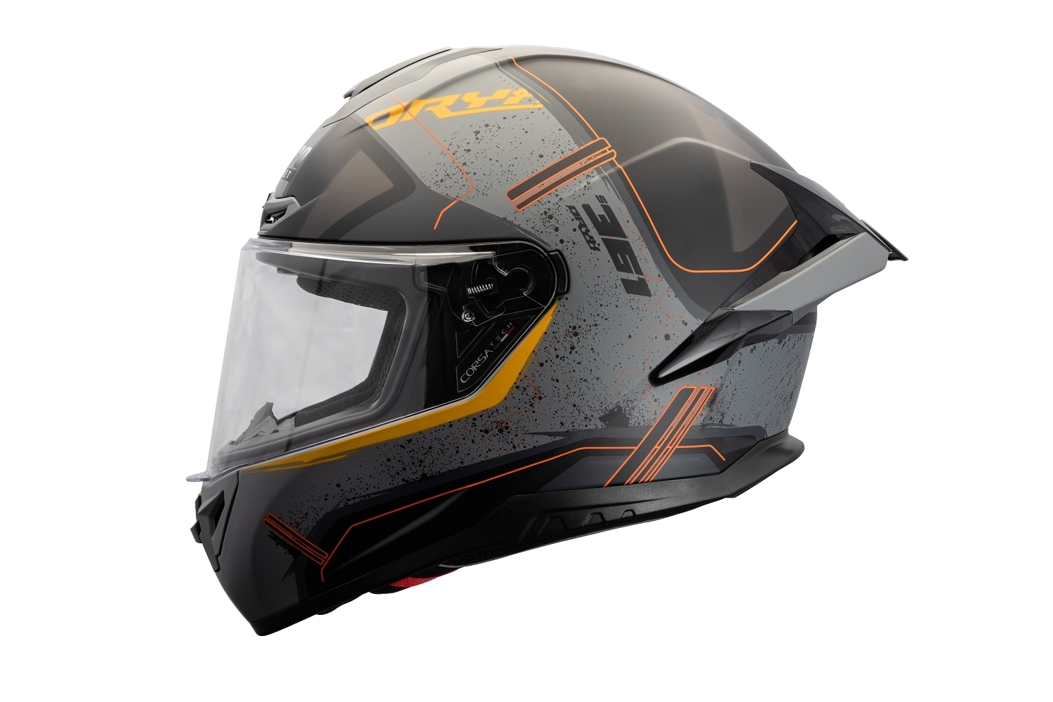 LUBRO CORSA TECH 彩繪 361 水泥灰 全罩 大鴨尾