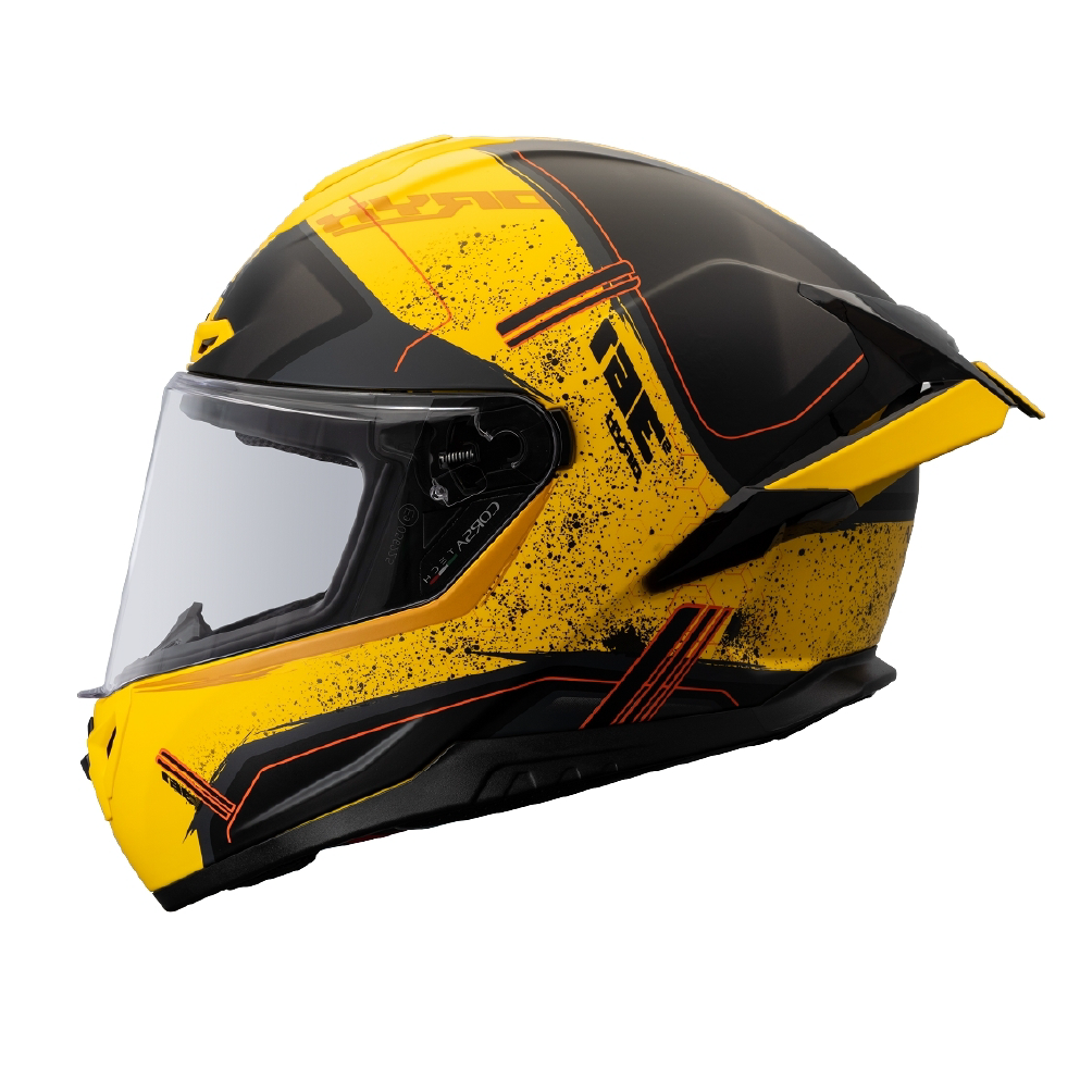 LUBRO CORSA TECH 彩繪 361 黃 全罩 大鴨尾