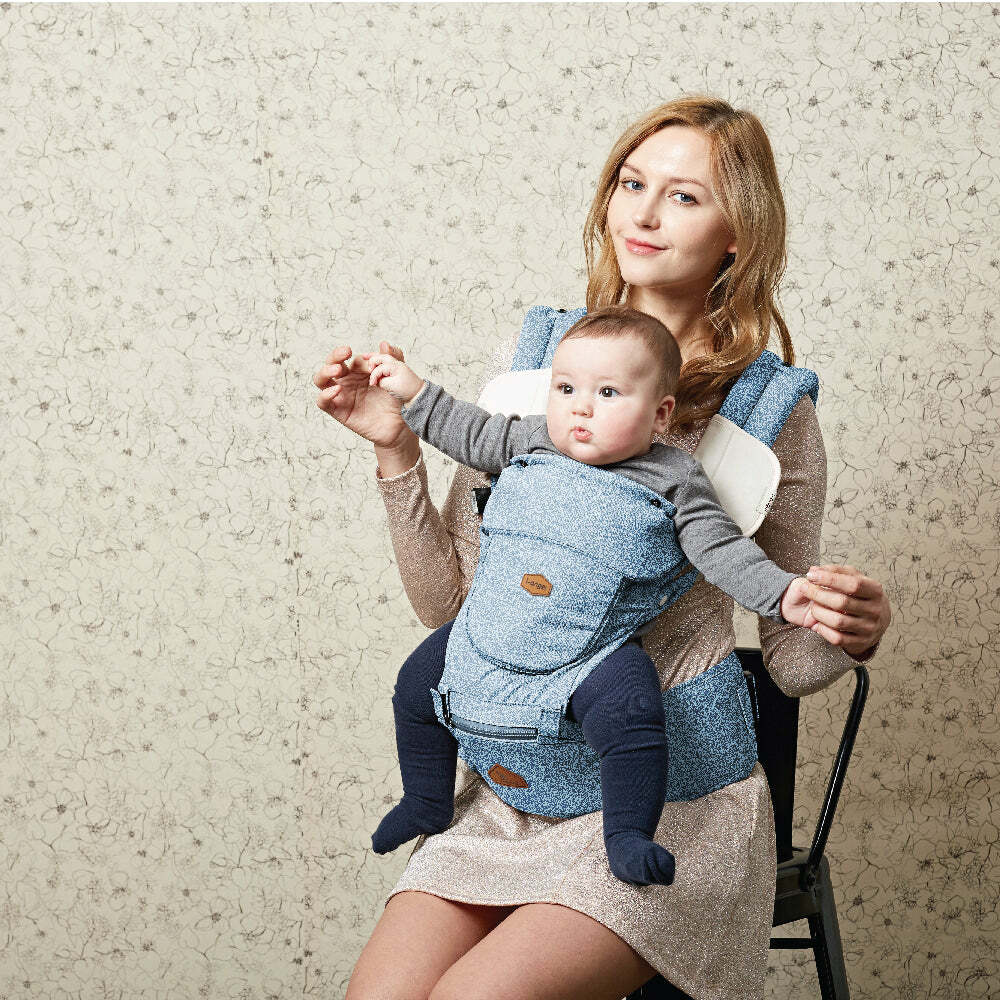 i-angel 4合1 New Miracle 四季型腰櫈揹帶 - 防水藍色 IA-124-ML