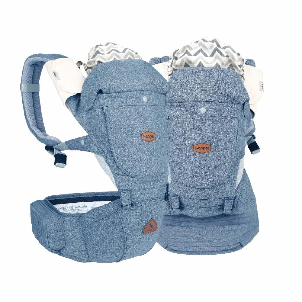 i-angel 4合1 New Miracle 四季型腰櫈揹帶 - 防水藍色 IA-124-ML