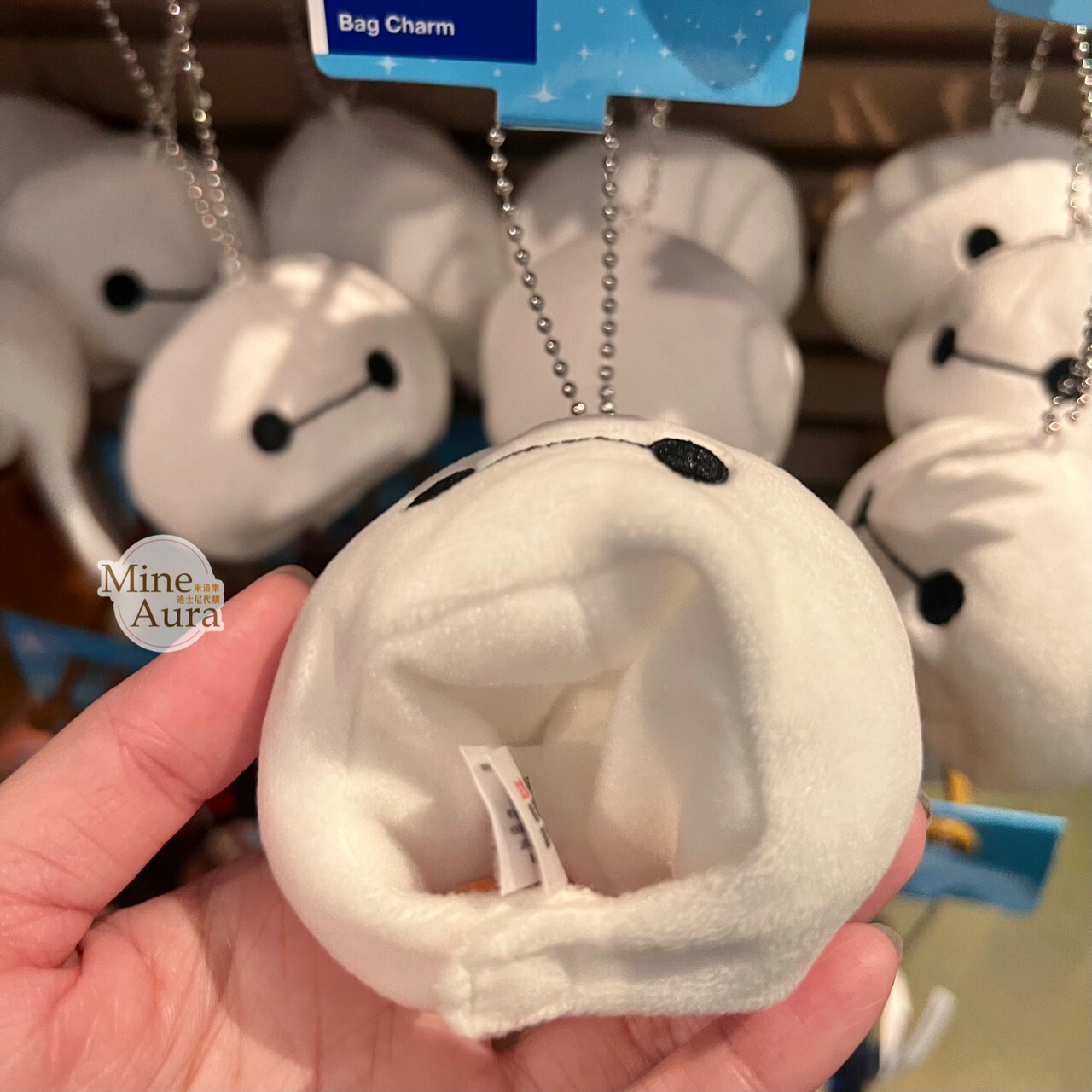 杯麵 Baymax 大頭 頭套造型 鑰匙圈 吊飾 -香港迪士尼樂園