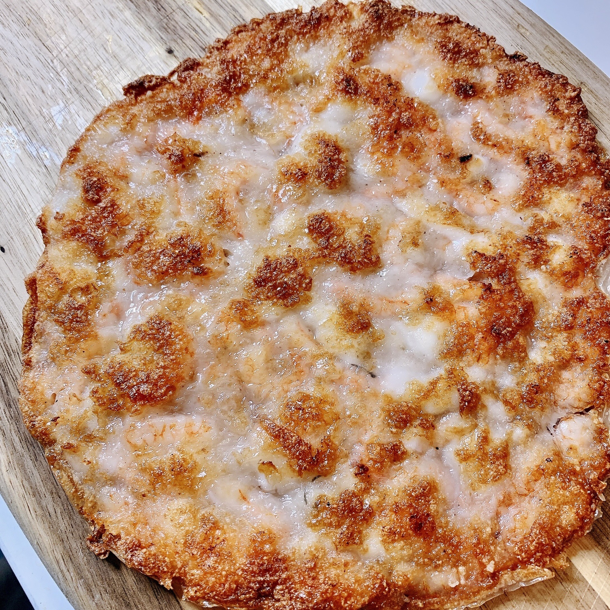 超多整尾蝦子在月亮蝦餅花枝蝦餅裡