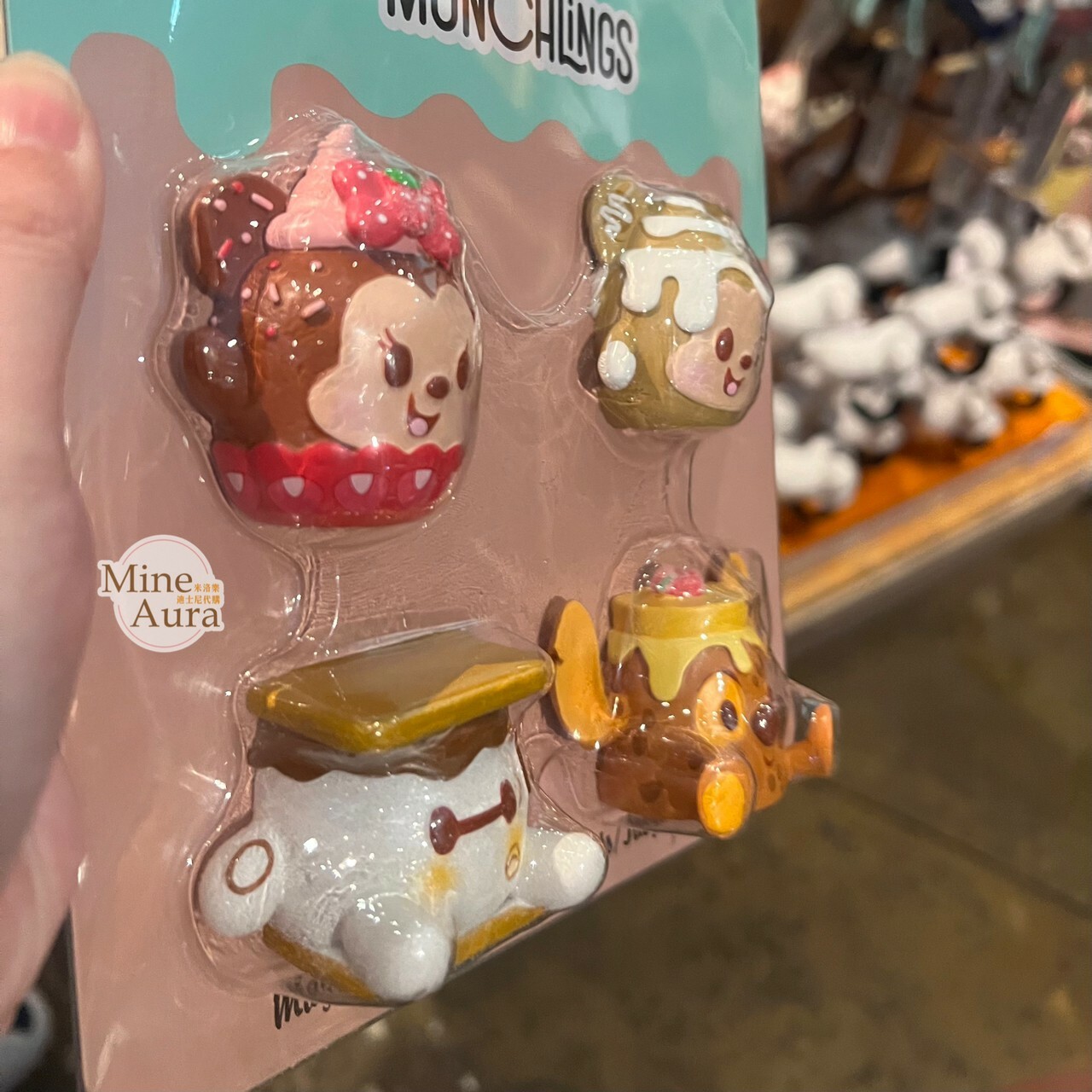 MUNCHLINGS 系列 米奇 Mickey 米妮 Minni 史迪奇 Stitch 蛋糕造型 磁鐵4入組 -香港迪士尼樂園