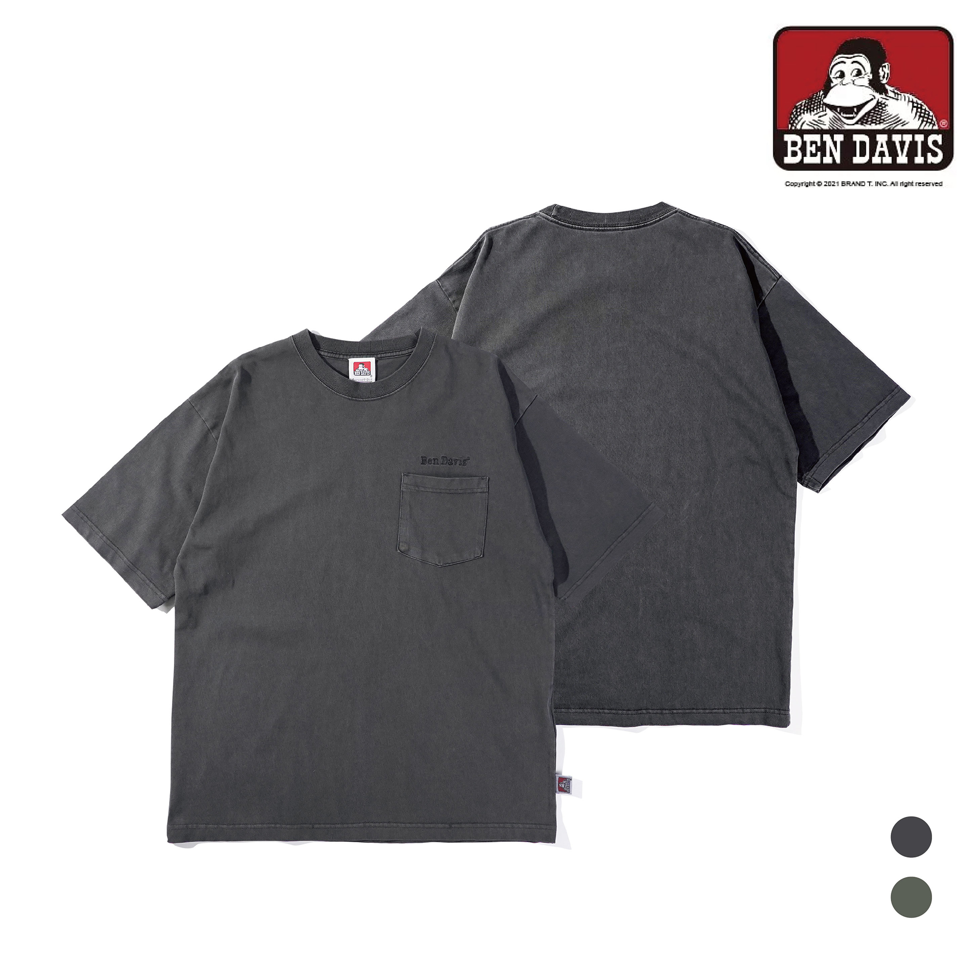 【 BEN DAVIS | 復古染色口袋短TEE - 2色 】