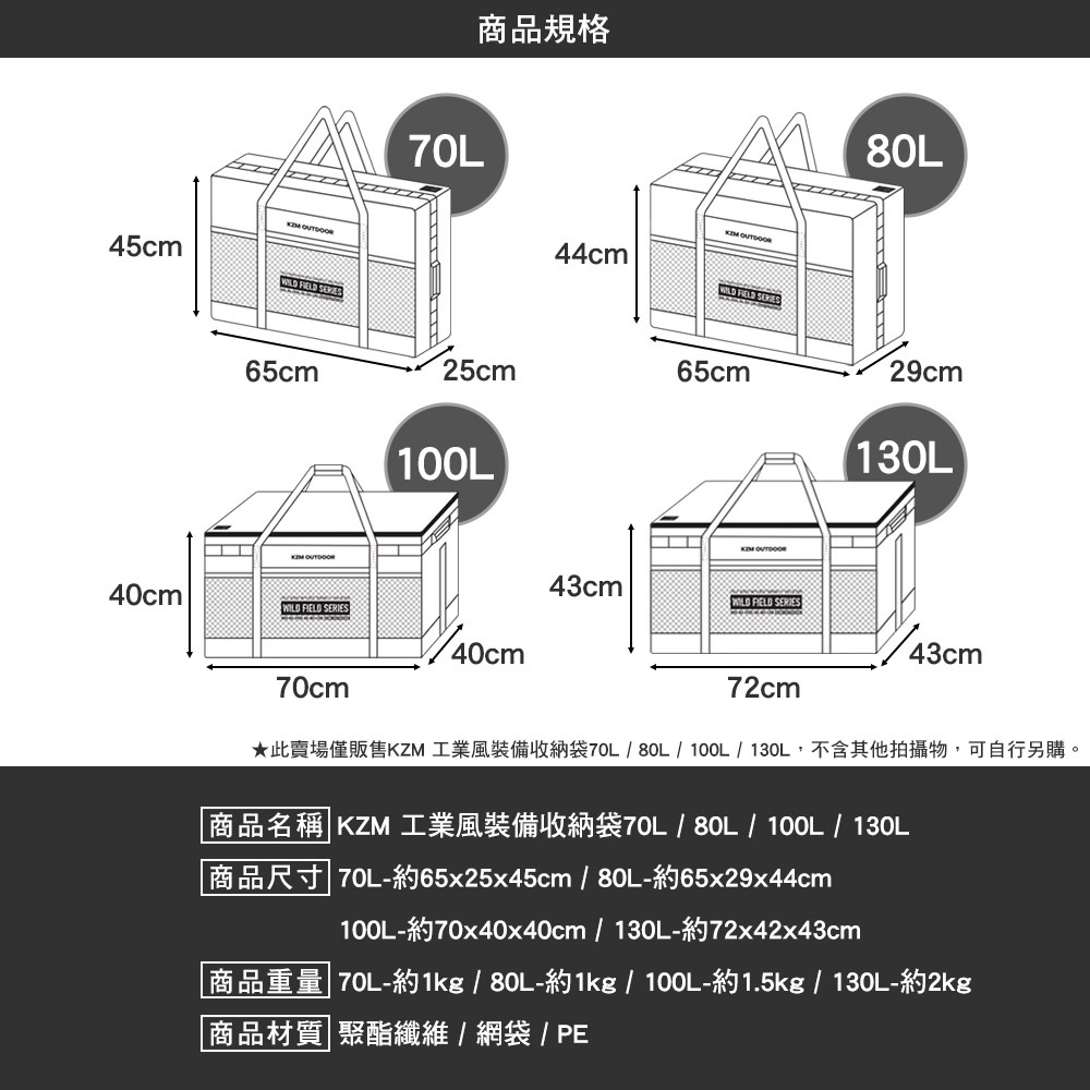 KZM 工業風裝備收納袋