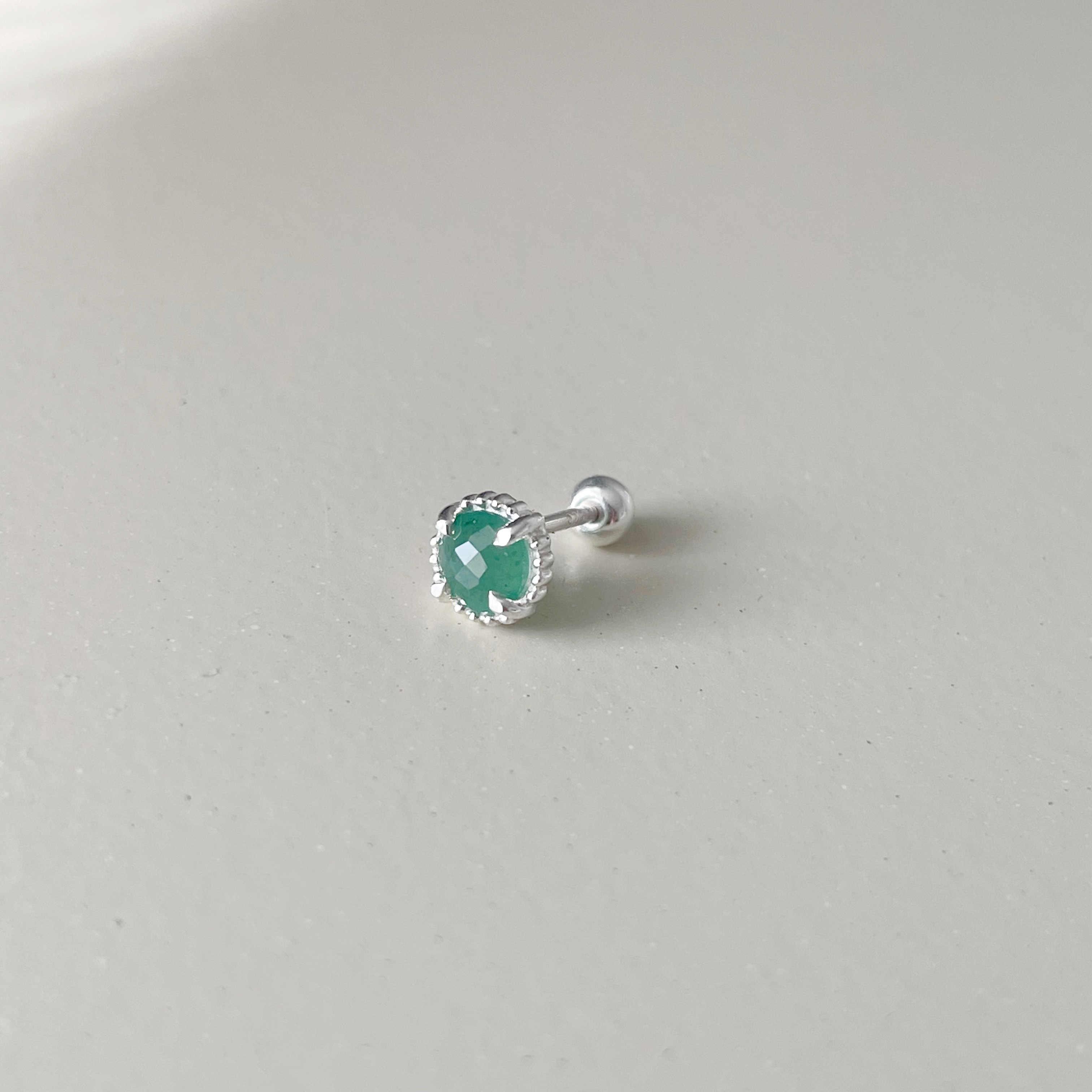 小蛋撻東菱石轉珠耳環