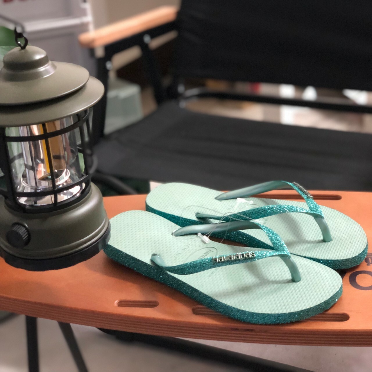 Havaianas 哈瓦仕 Slim Sparkle II Flip Flops 閃耀系列 拖鞋 夾腳拖 藍綠色 女款 4146937-1809W