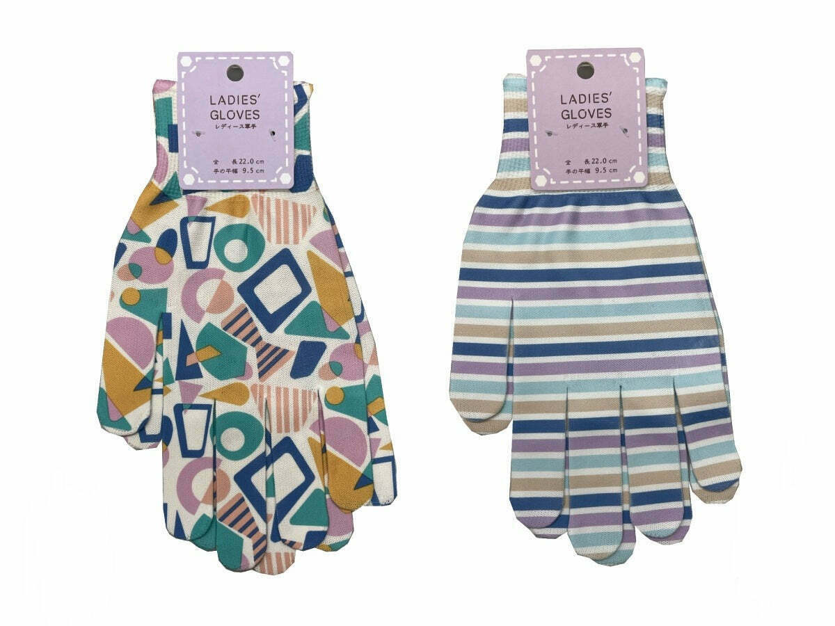 女用工作手套/幾何、條紋