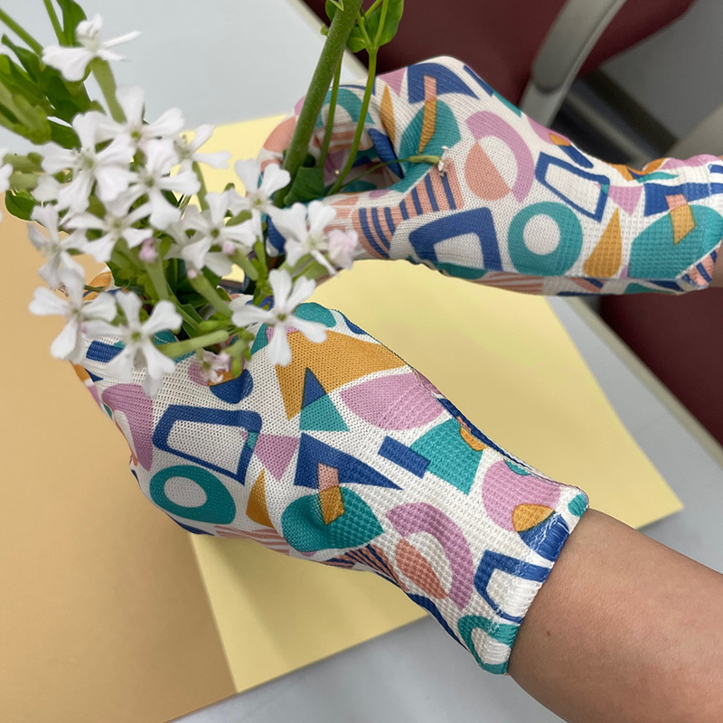 女用工作手套/幾何、條紋