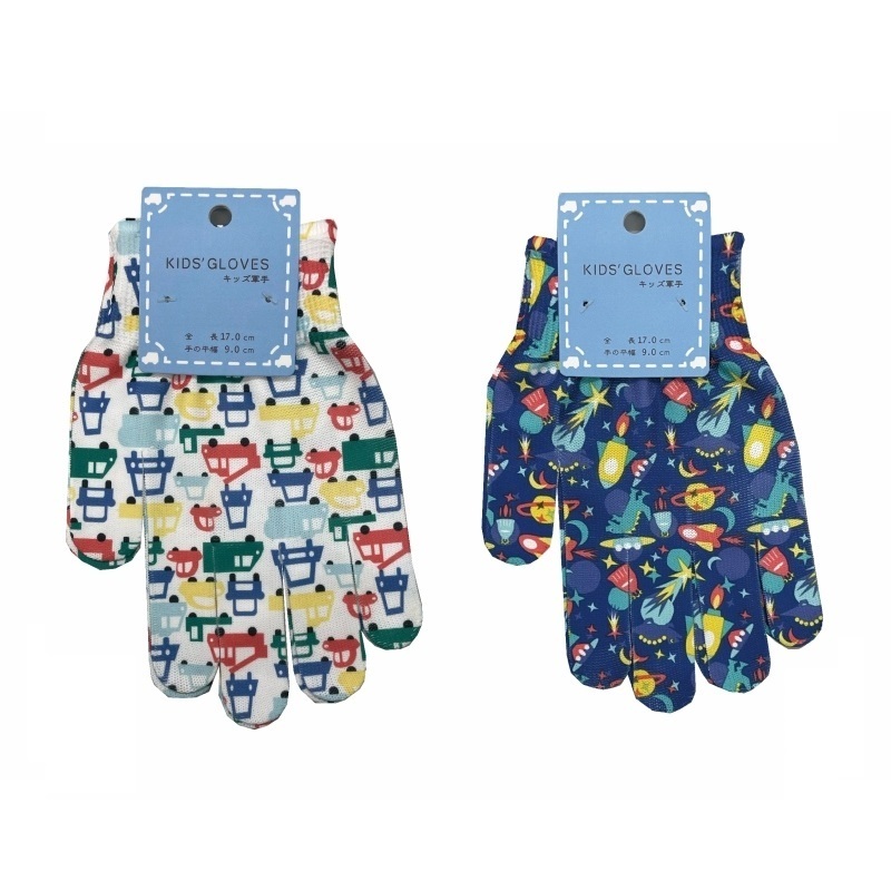 兒童用工作手套/汽車、外太空