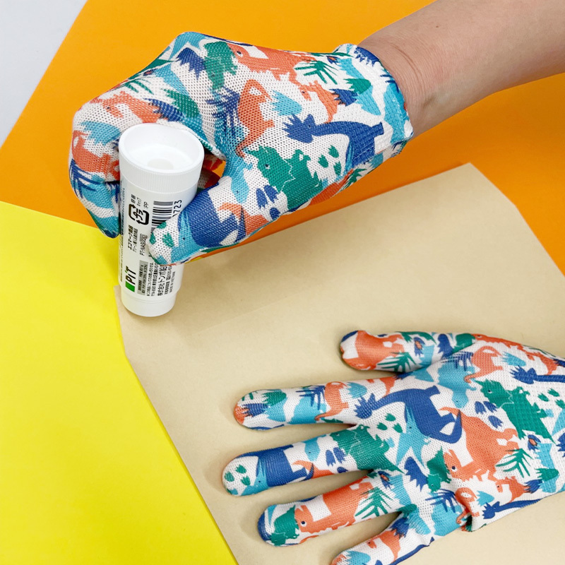 兒童用工作手套/恐龍、動物