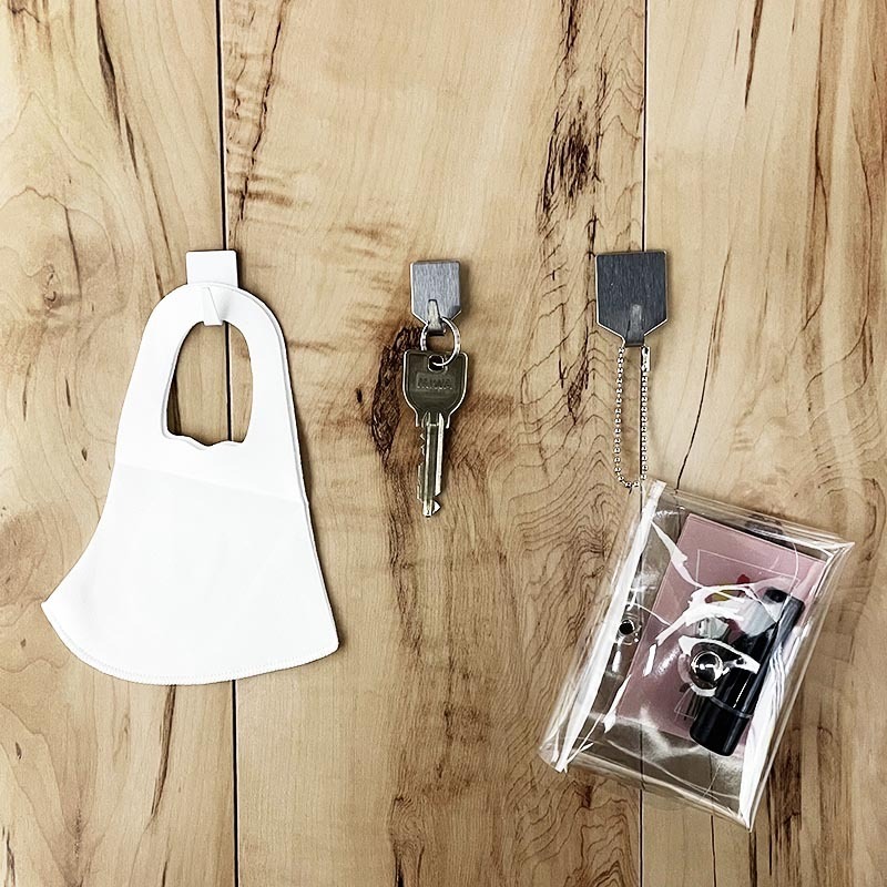 黏貼式不鏽鋼迷你掛勾/3入