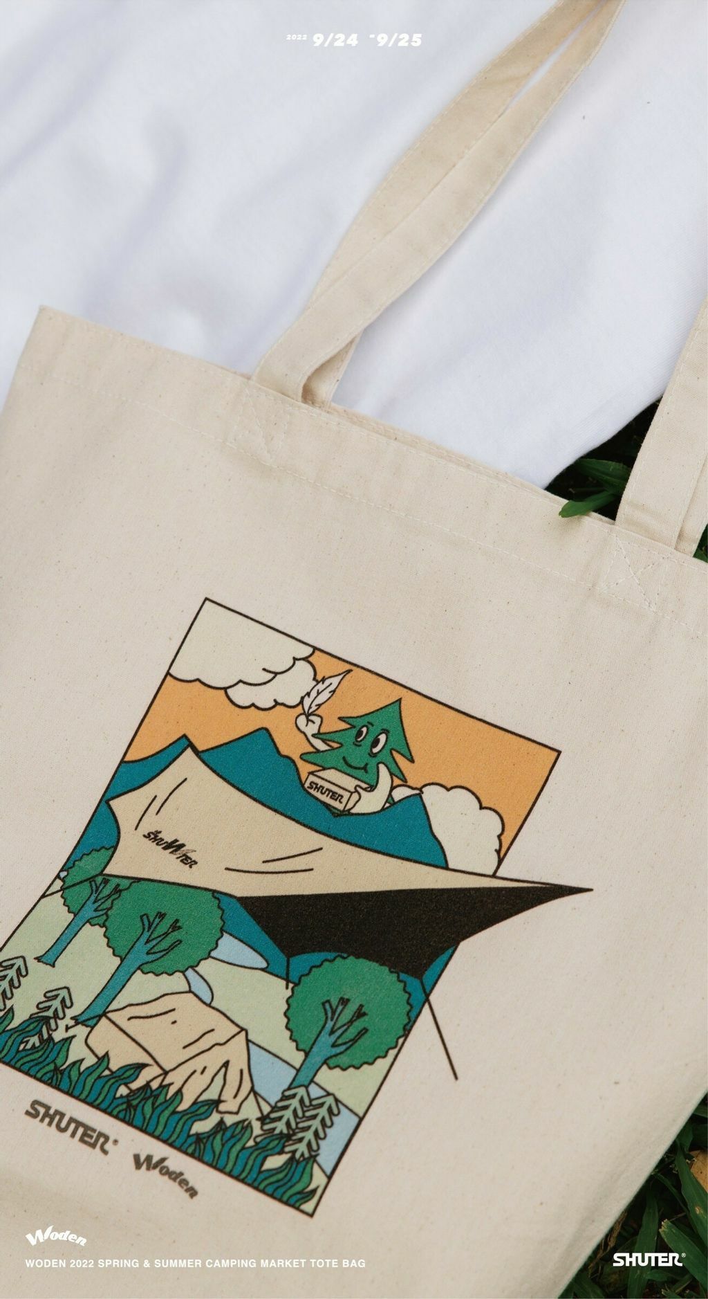 WODEN / SHUTER Camping Market Tote Bag