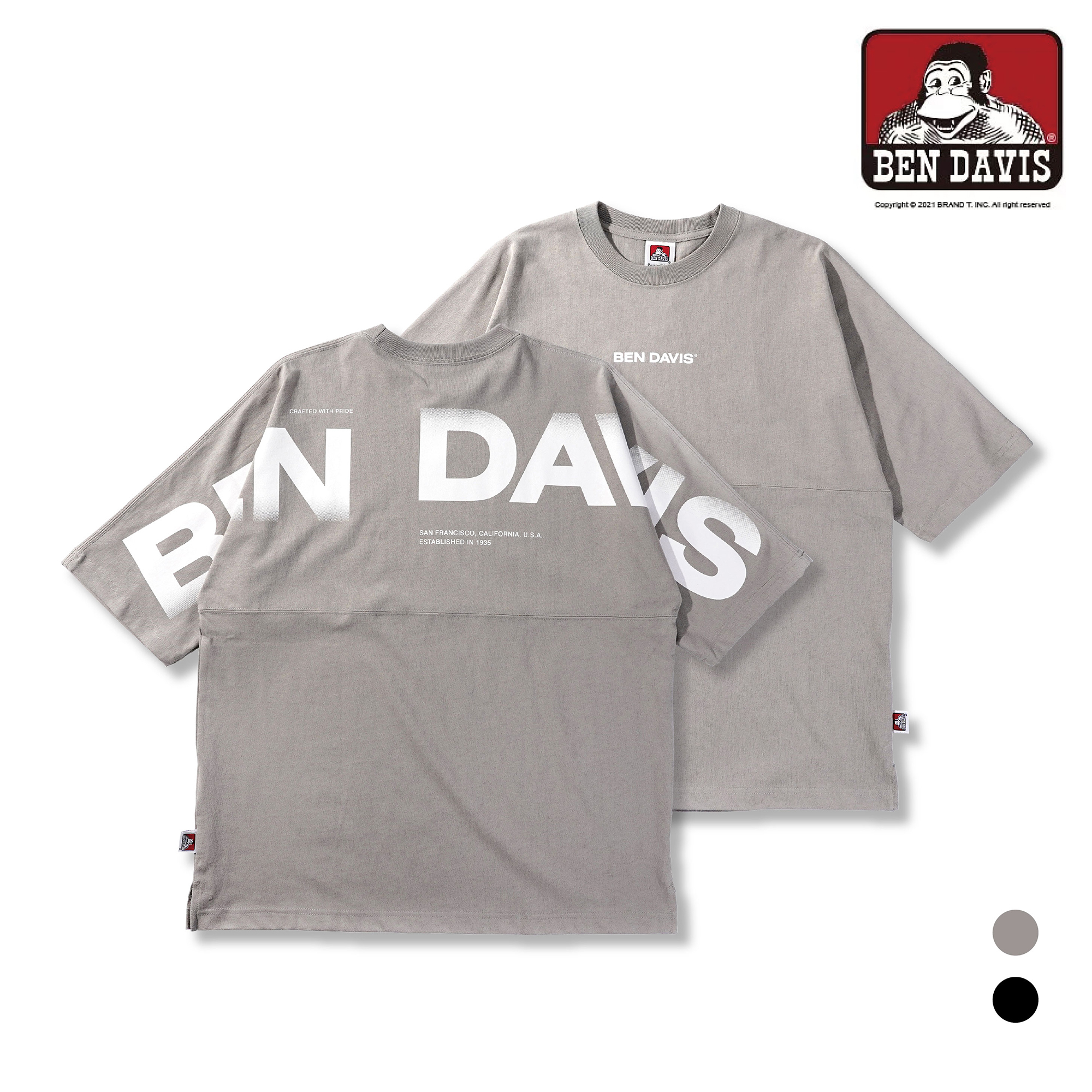【 BEN DAVIS | BIG LOGO 足球短TEE - 2色 】