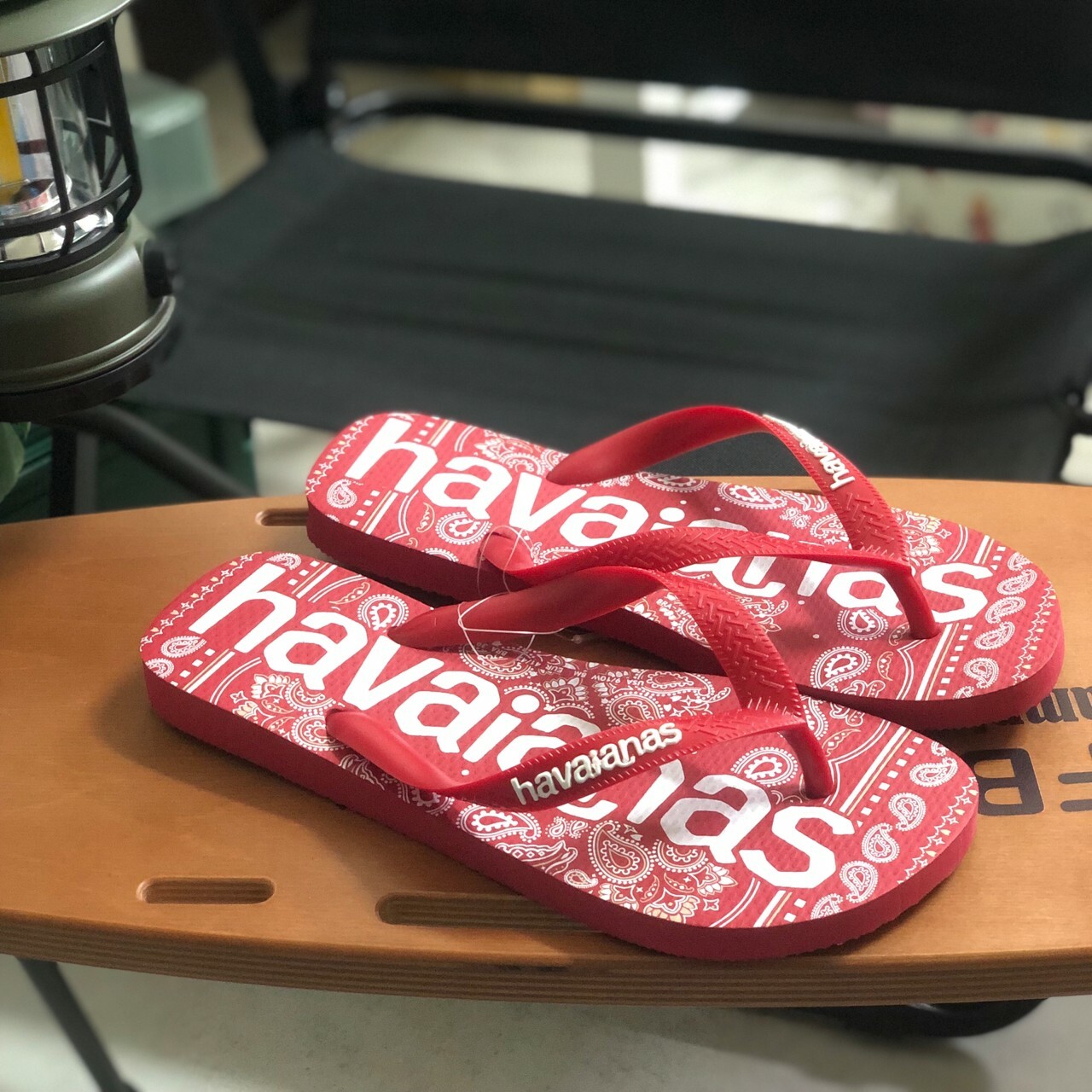 Havaianas 哈瓦仕 Top Logomania Fashion 圖騰印花系列 拖鞋 夾腳拖 男鞋 紅 白  4148449-1440U