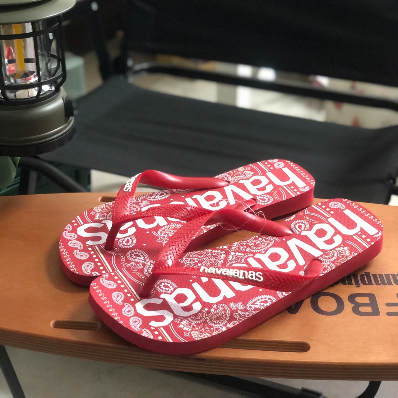 Havaianas 哈瓦仕 Top Logomania Fashion 圖騰印花系列 拖鞋 夾腳拖 男鞋 紅 白  4148449-1440U