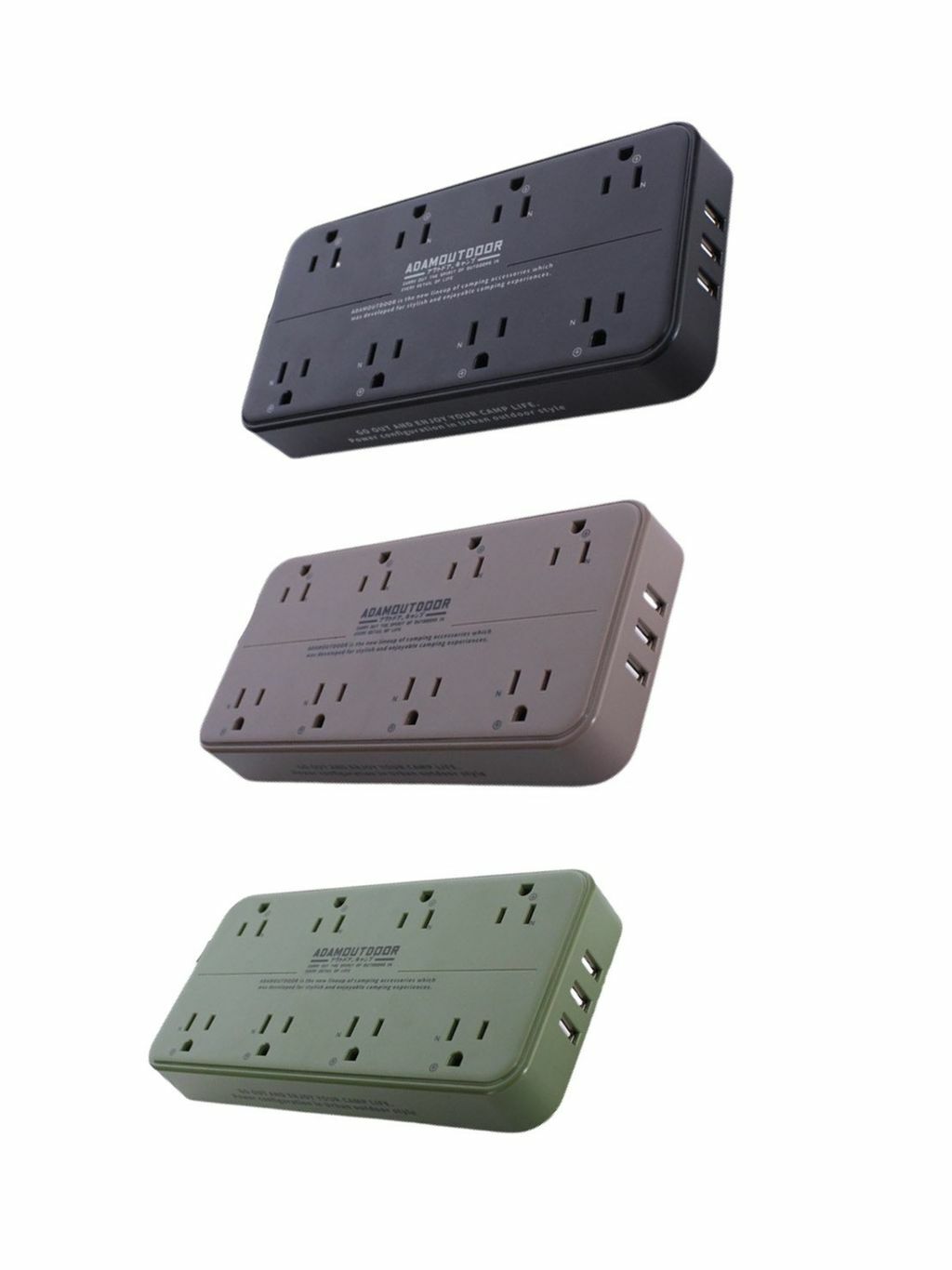 ADAM｜延長線組3P8座3U1.8M (三色)